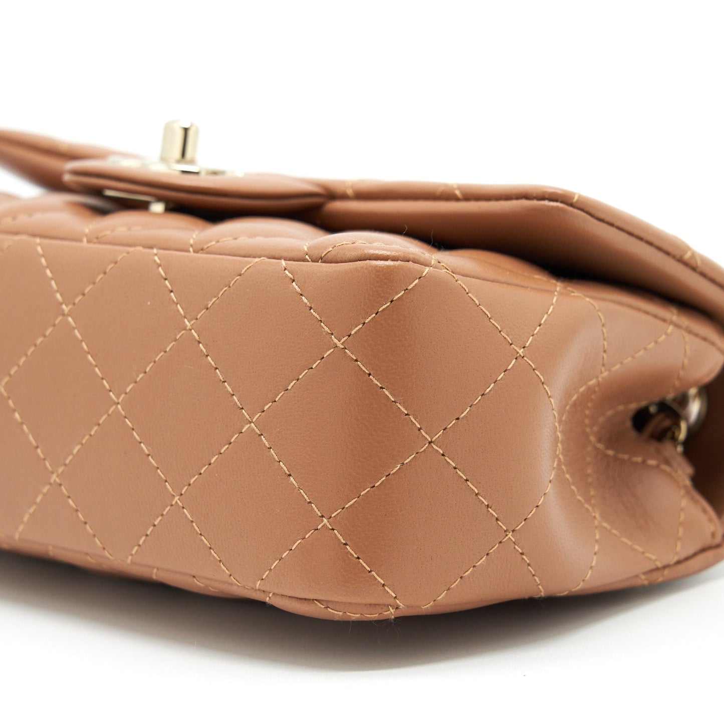 Chanel 22s Mini Rectangular Bag Lambskin Caramel L