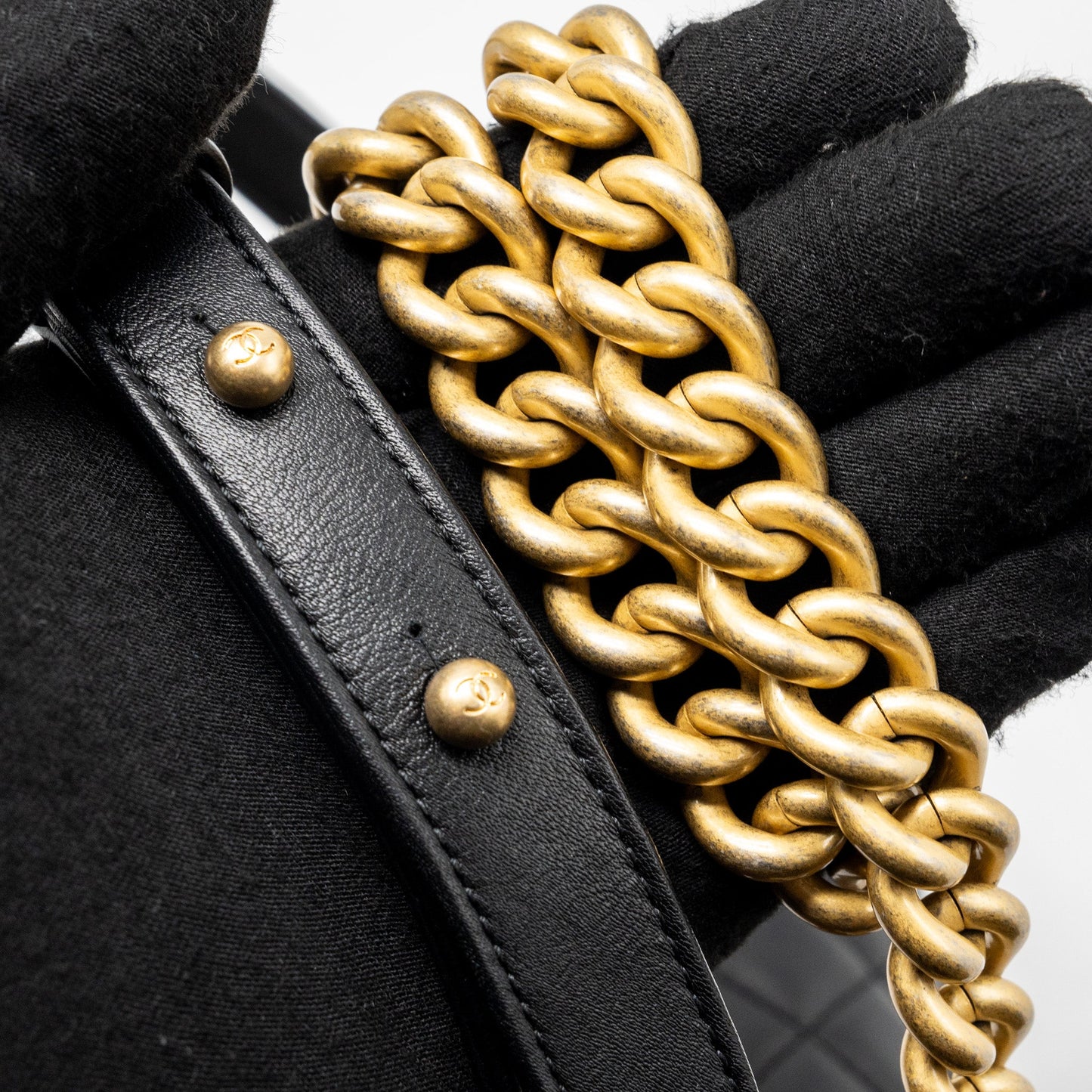 Chanel medium boy bag smooth calfskin black