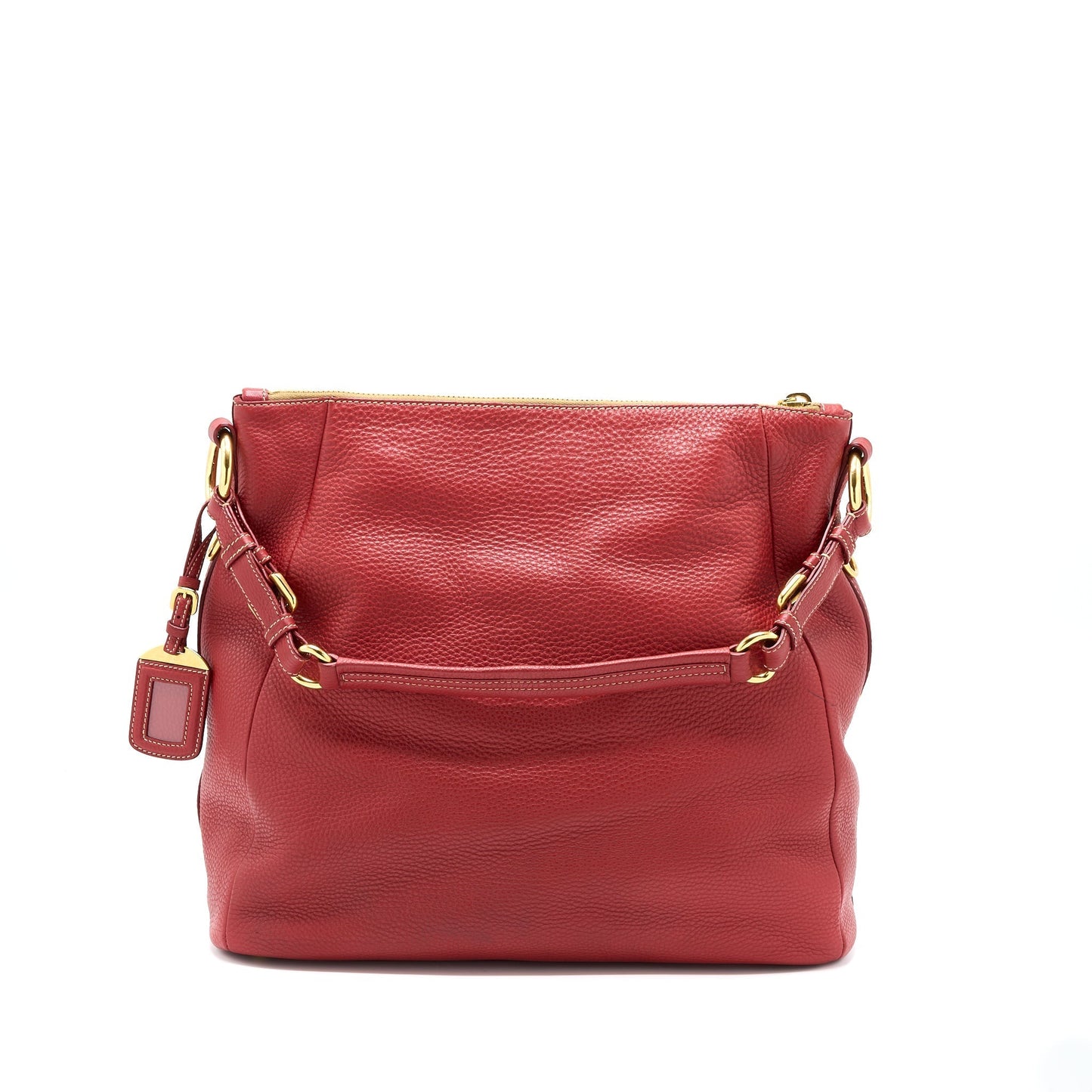 Prada Vitello Daino Purse Calfskin Red