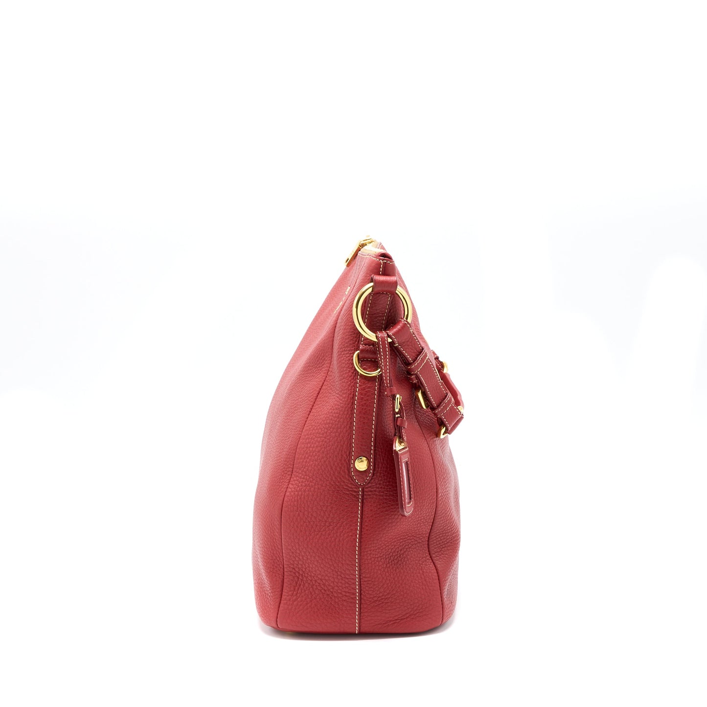 Prada Vitello Daino Purse Calfskin Red