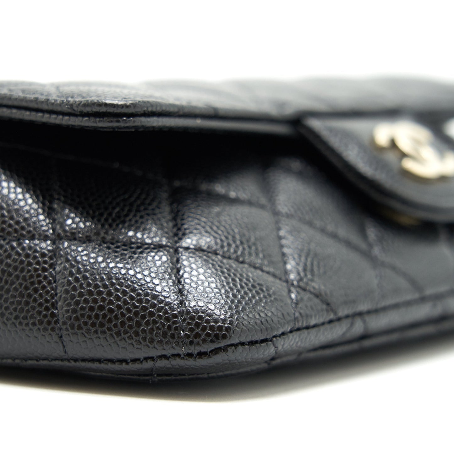 Chanel mini Glass case bag caviar black L