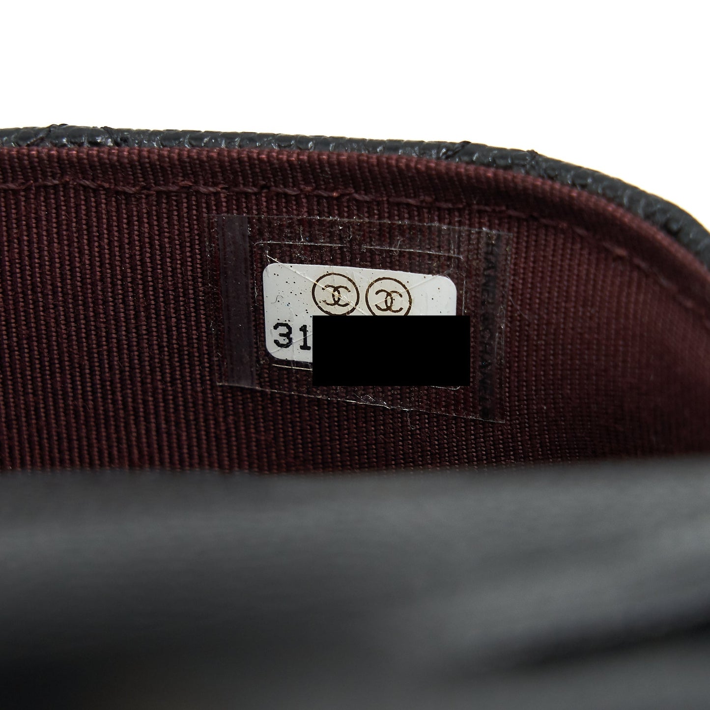 Chanel mini Glass case bag caviar black L