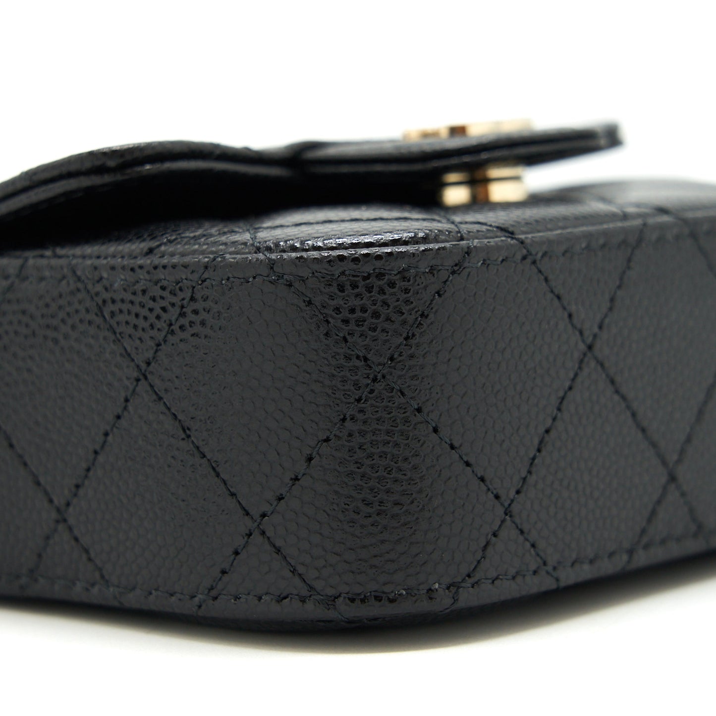 Chanel mini flap Vanity with Chain Caviar black L