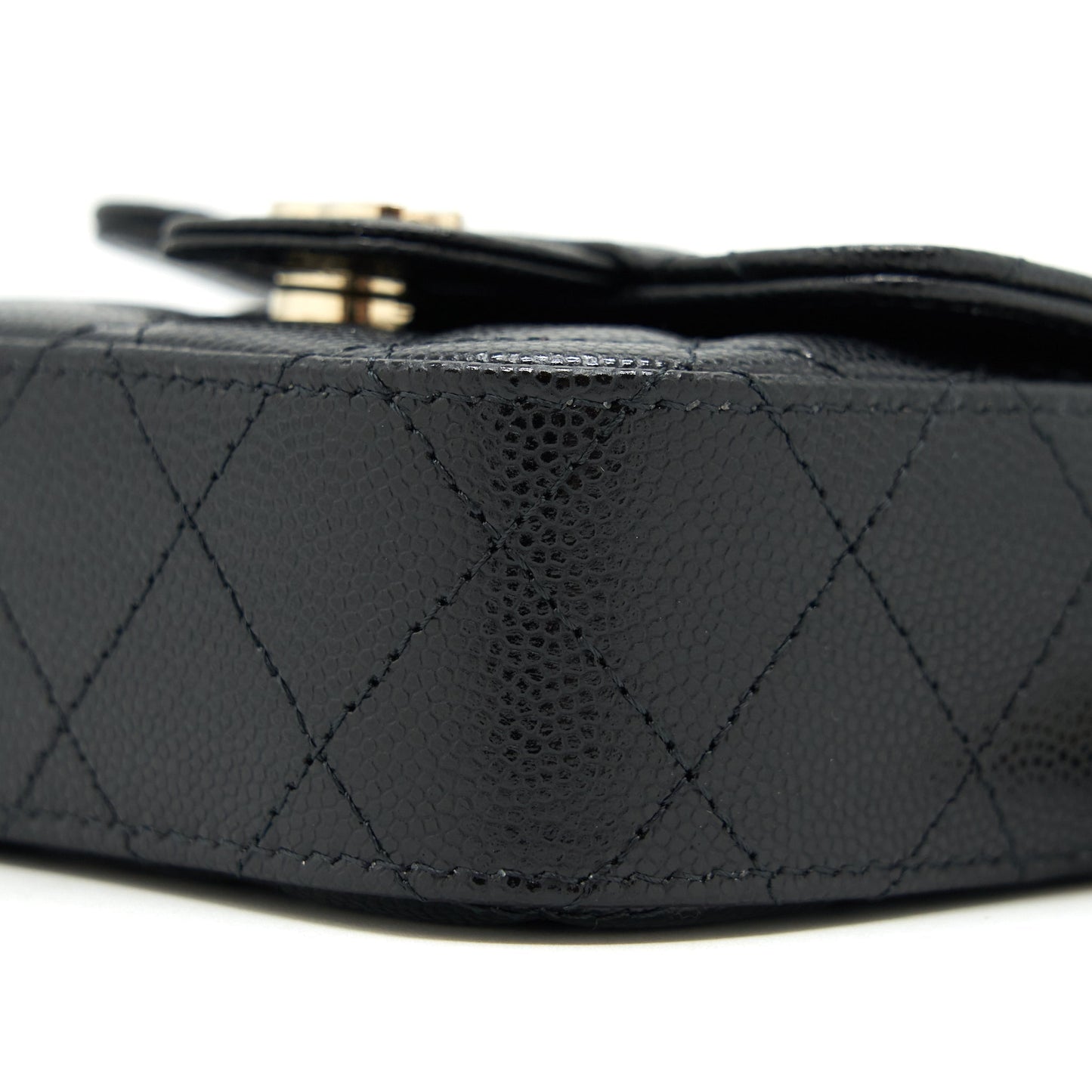 Chanel mini flap Vanity with Chain Caviar black L