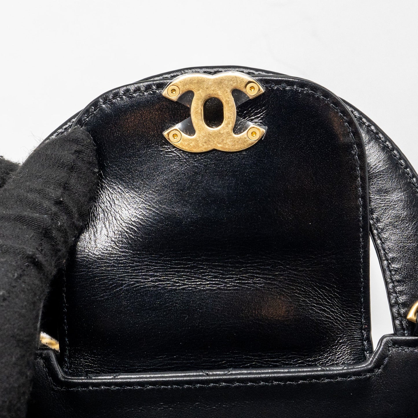 Chanel 24p Mini Shopping Tote Calfskin Black  (Microchip)