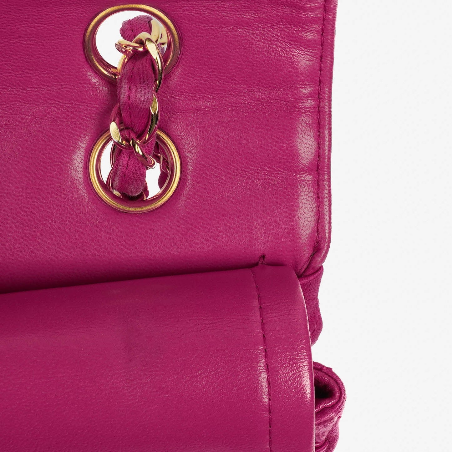 Chanel Classic  Double Flap Bag Fuchsia Pink 24K Gold-Plated Hardware
