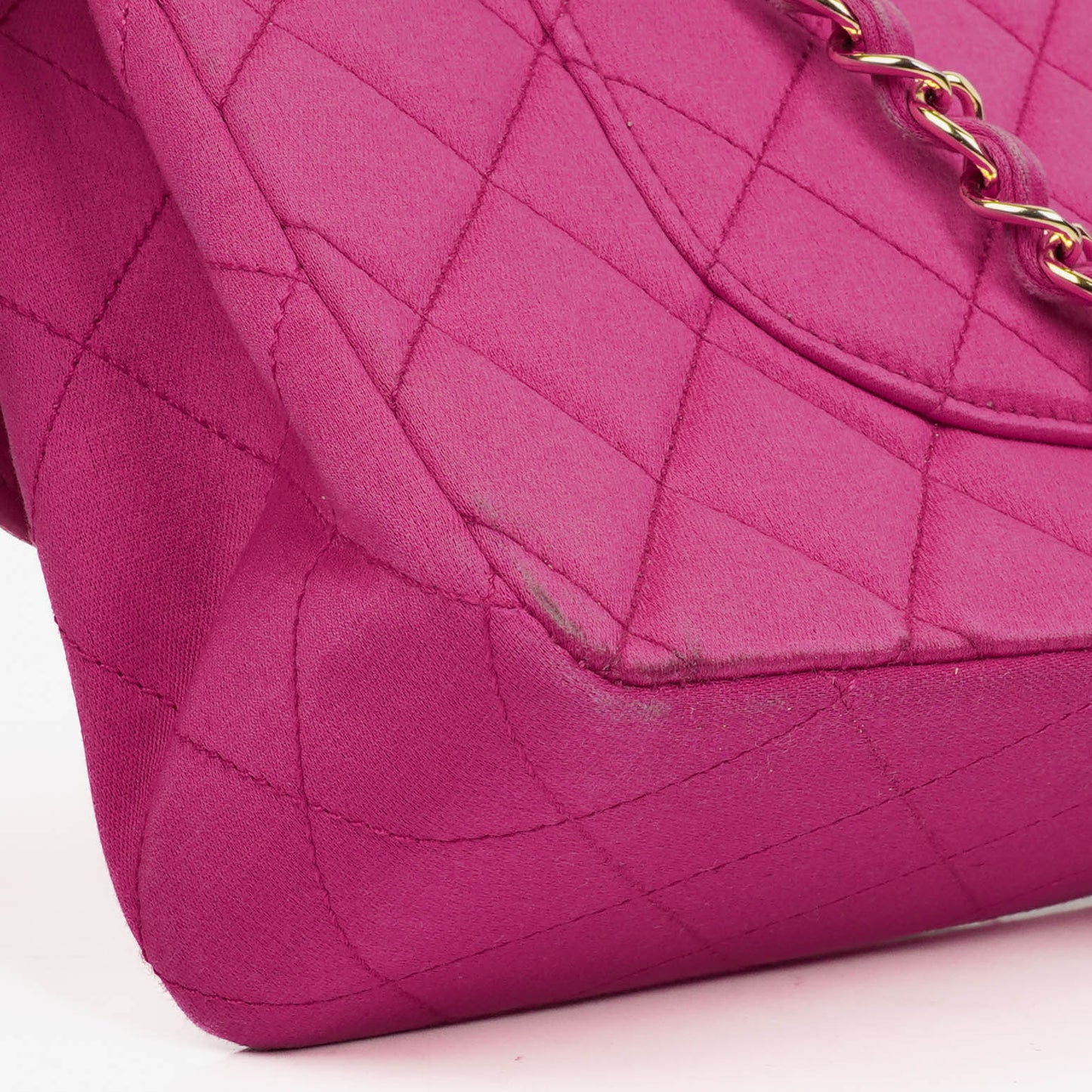 Chanel Classic  Double Flap Bag Fuchsia Pink 24K Gold-Plated Hardware