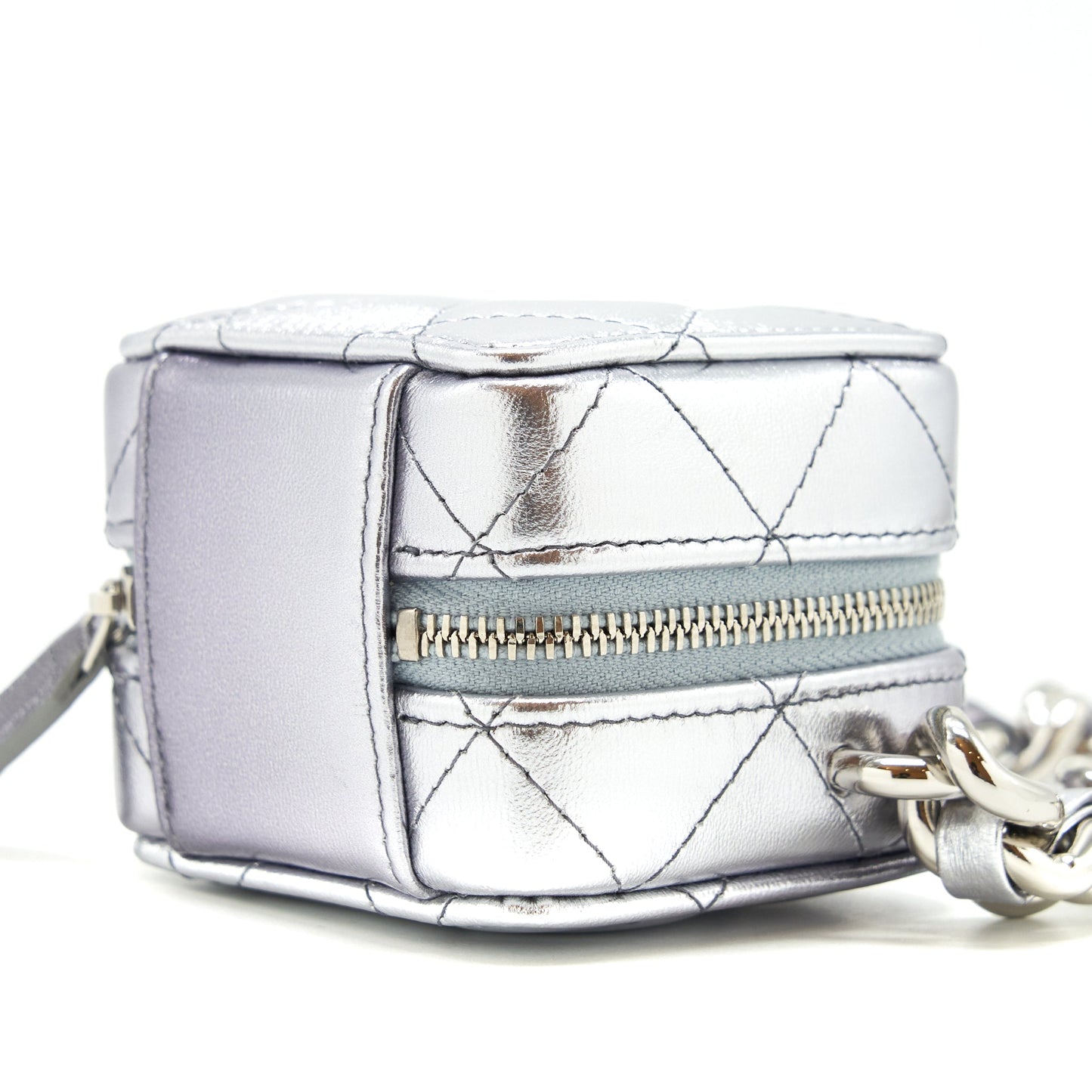 Chanel Mini Vanity with Giant Chain Silver