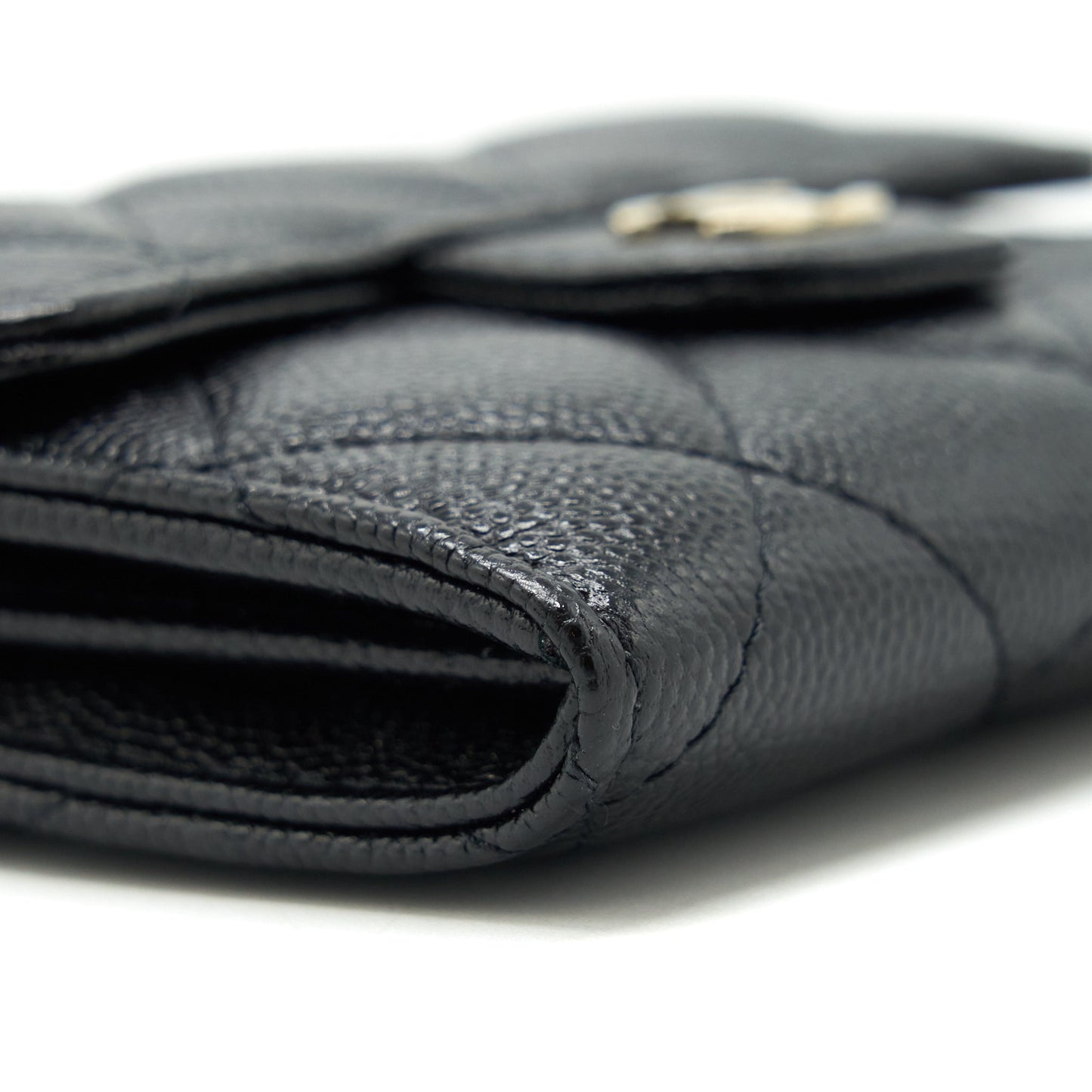 Chanel Classic Card holder with Chain Caviar black L