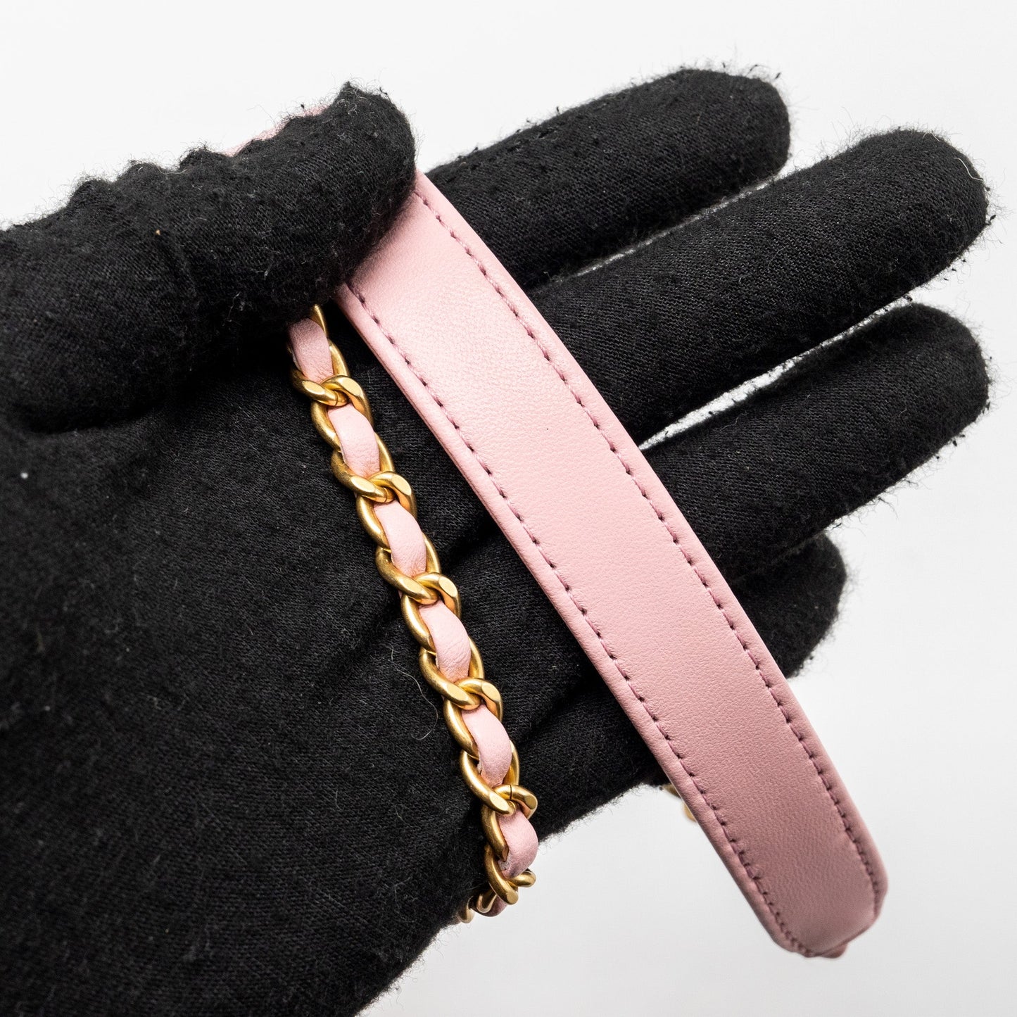 Chanel top handle vanity bag with chain tweed pink  (Microchip)
