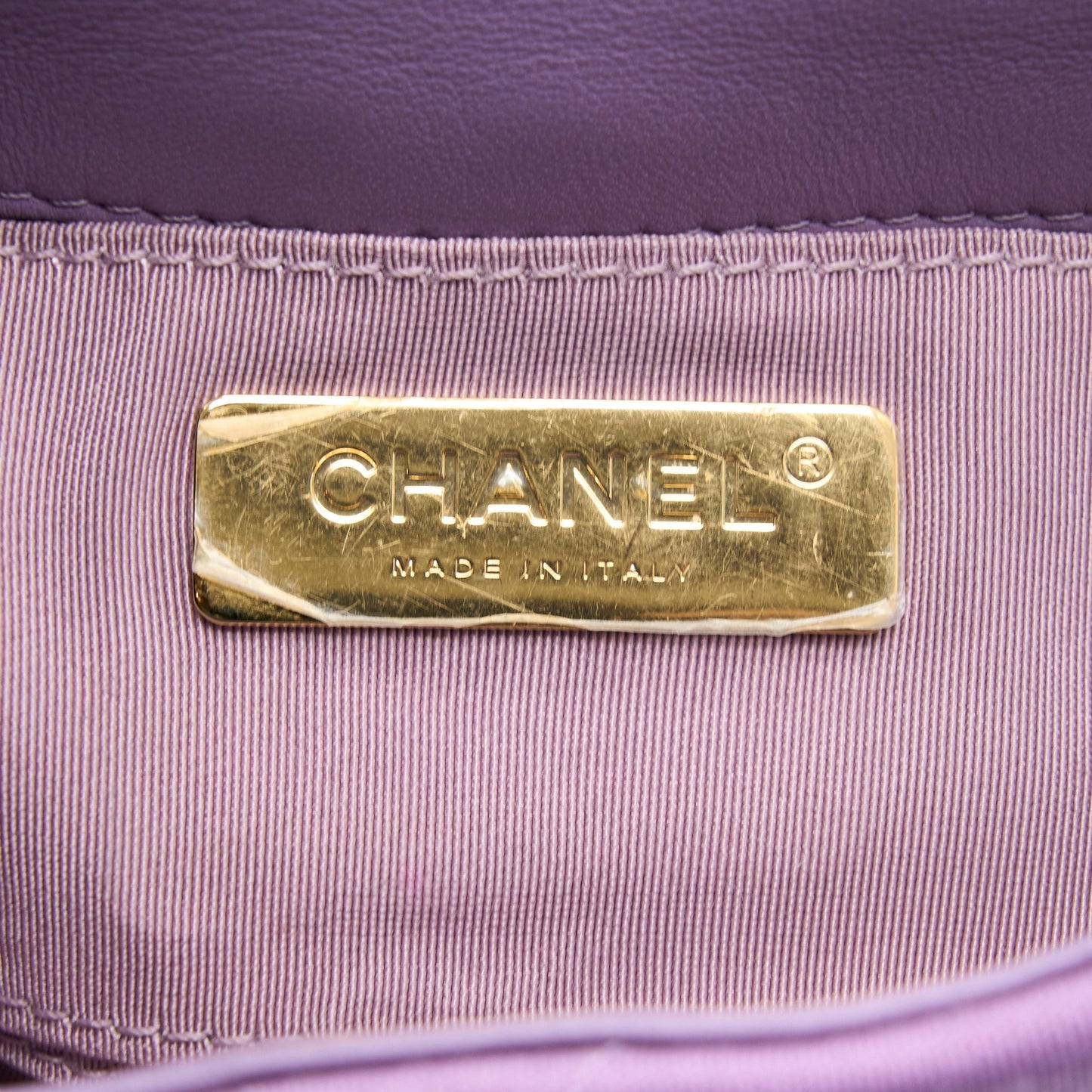 Chanel 19 Waist Bag Quilted Jersey/ Lambskin Light Purple Multicolour Hardware