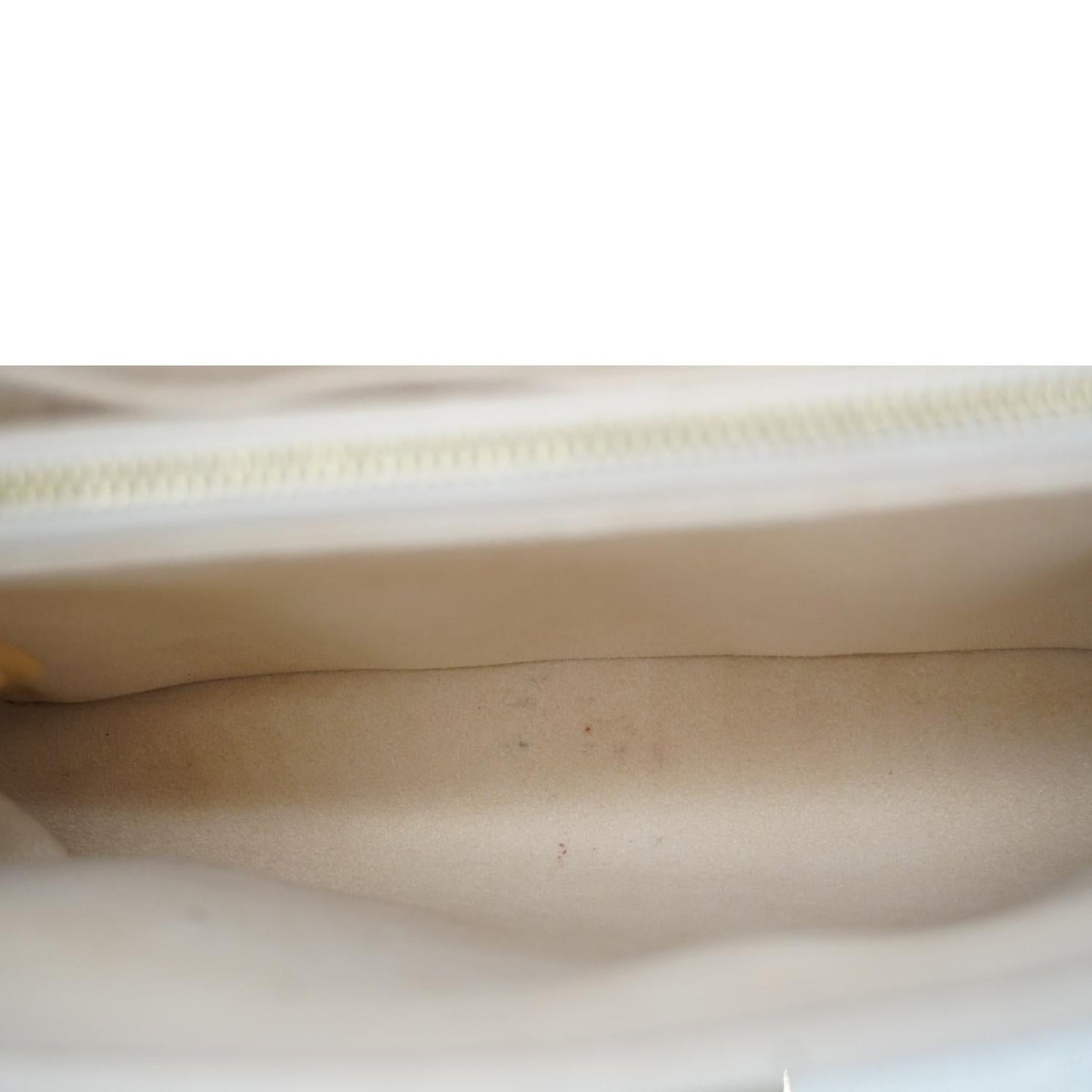 LOUIS VUITTON Madeleine MM Monogram Empreinte Leather Top Handle Bag White