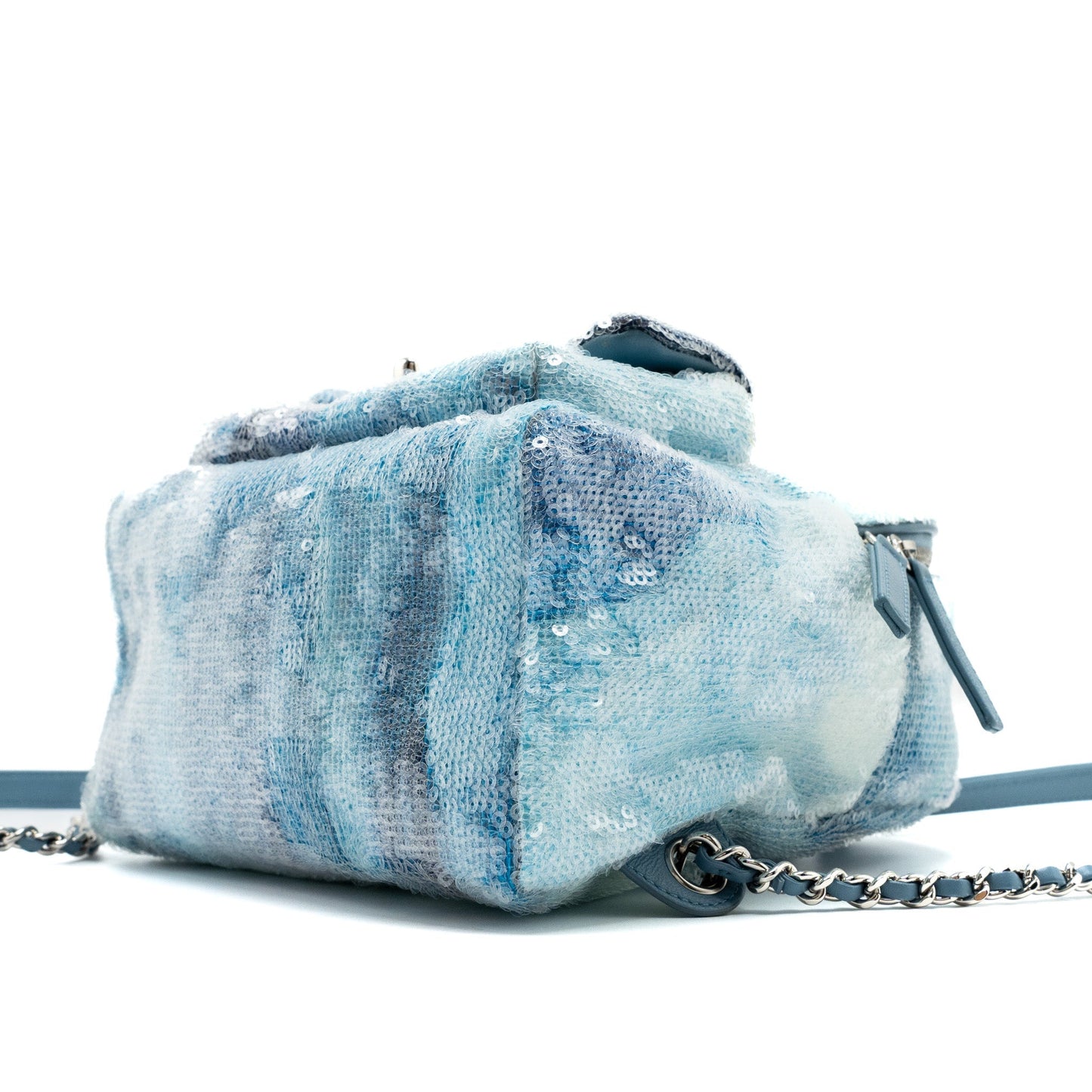 Chanel Mini Backpack Sequins Multicolour Blue