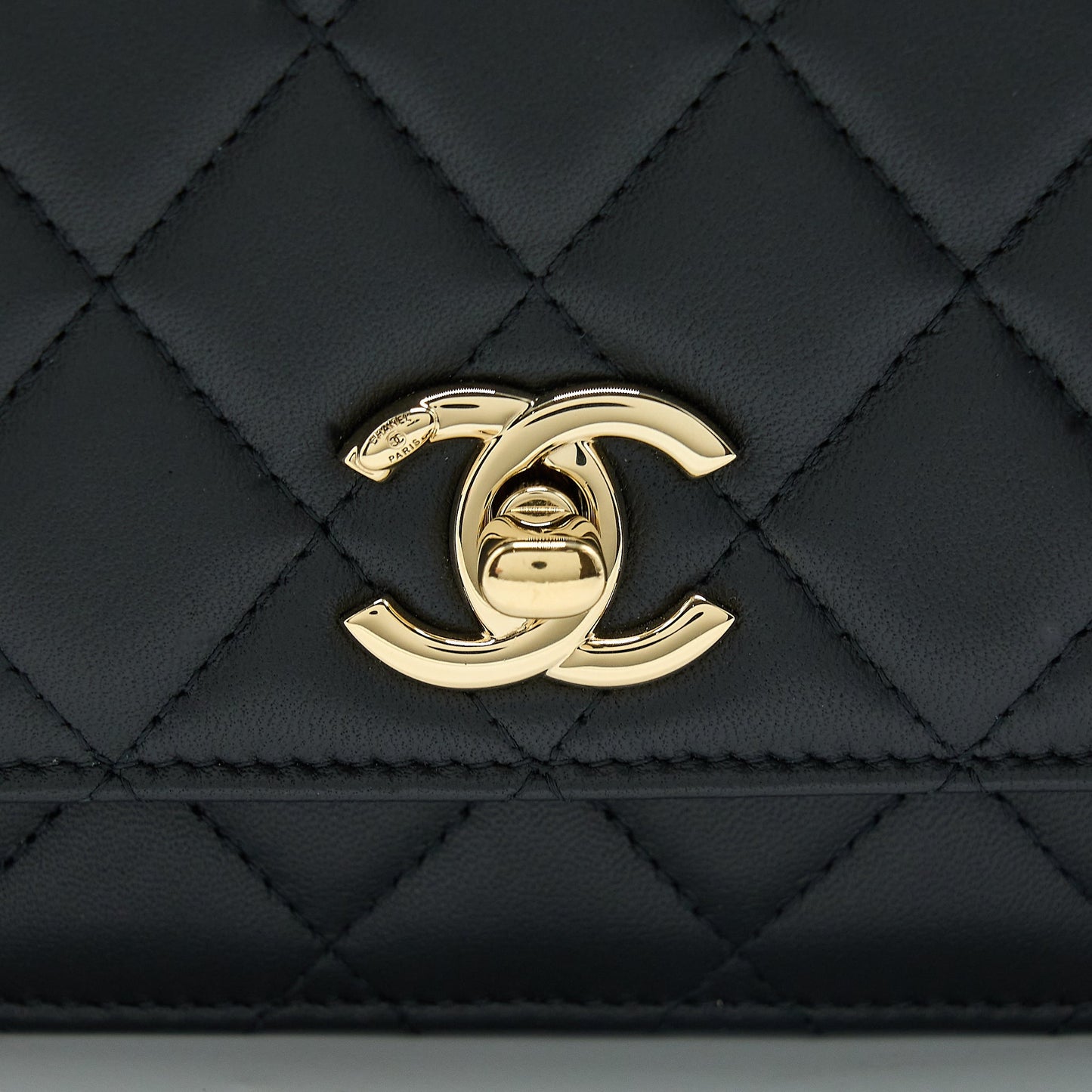Chanel Trendy CC Wallet On Chain Lambskin Black