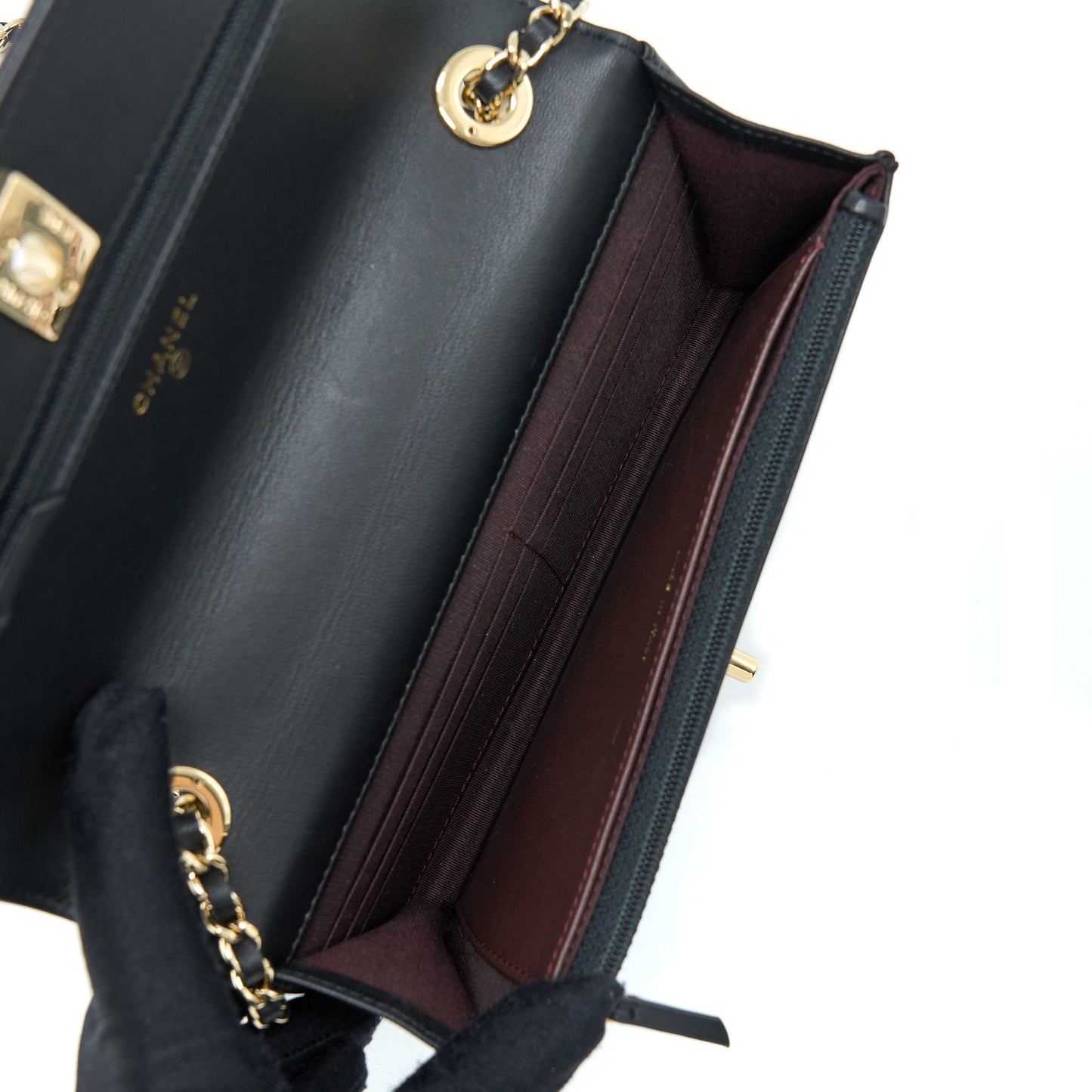 Chanel Trendy CC Wallet On Chain Lambskin Black