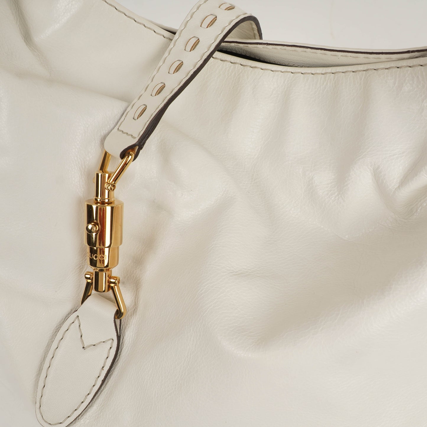 Gucci Jackie Leather Bamboo Tassel Hobo Bag