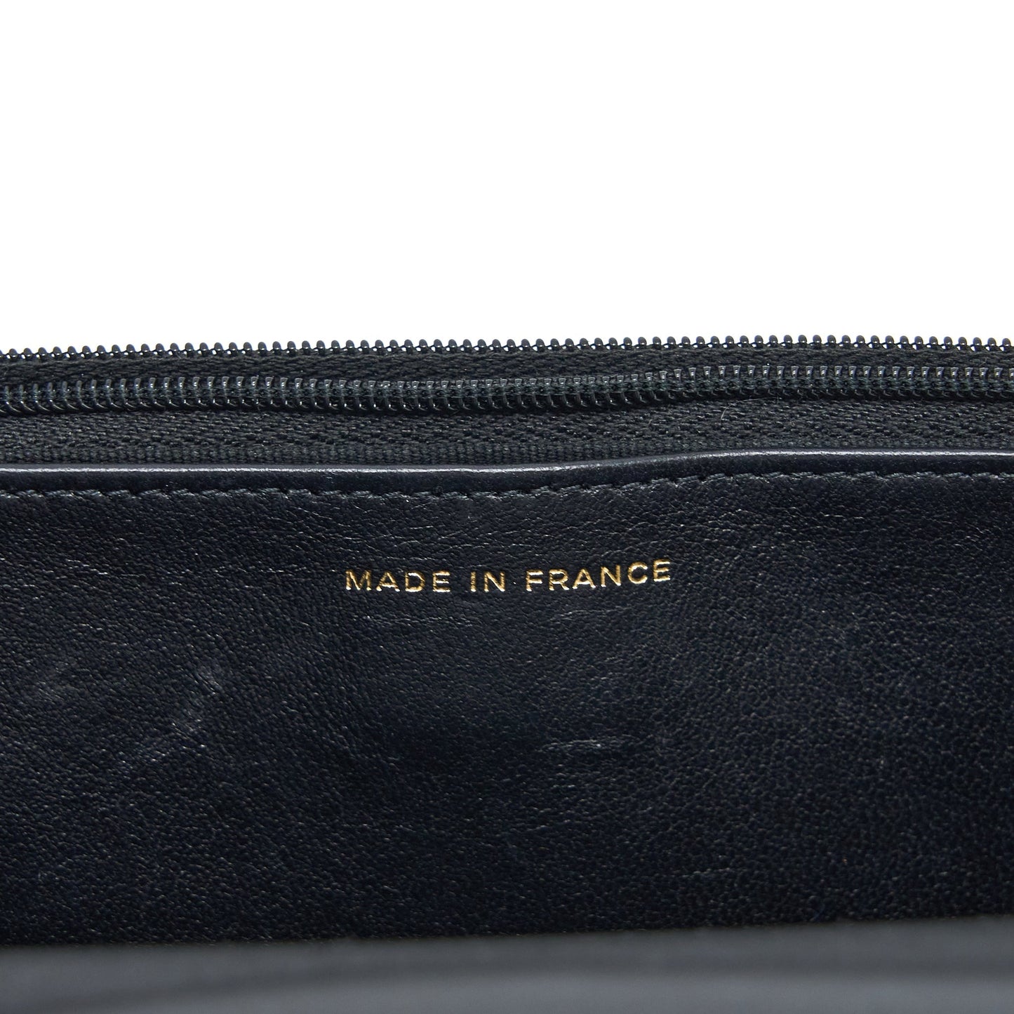 Chanel Detailed Top Handle Wallet on Chain Lambskin Black Brushed  (Microchip)