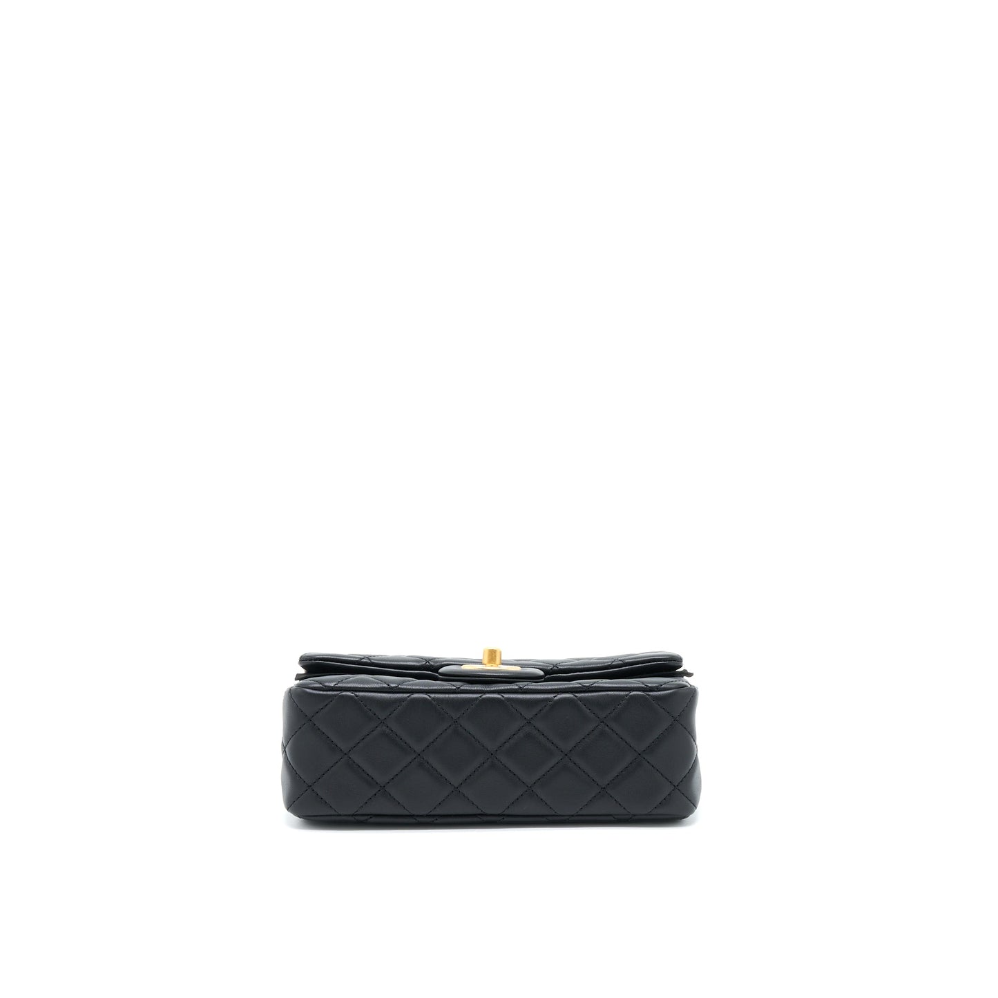 Chanel Pearl Crush Mini Rectangular Lambskin Black With  (Microchip)