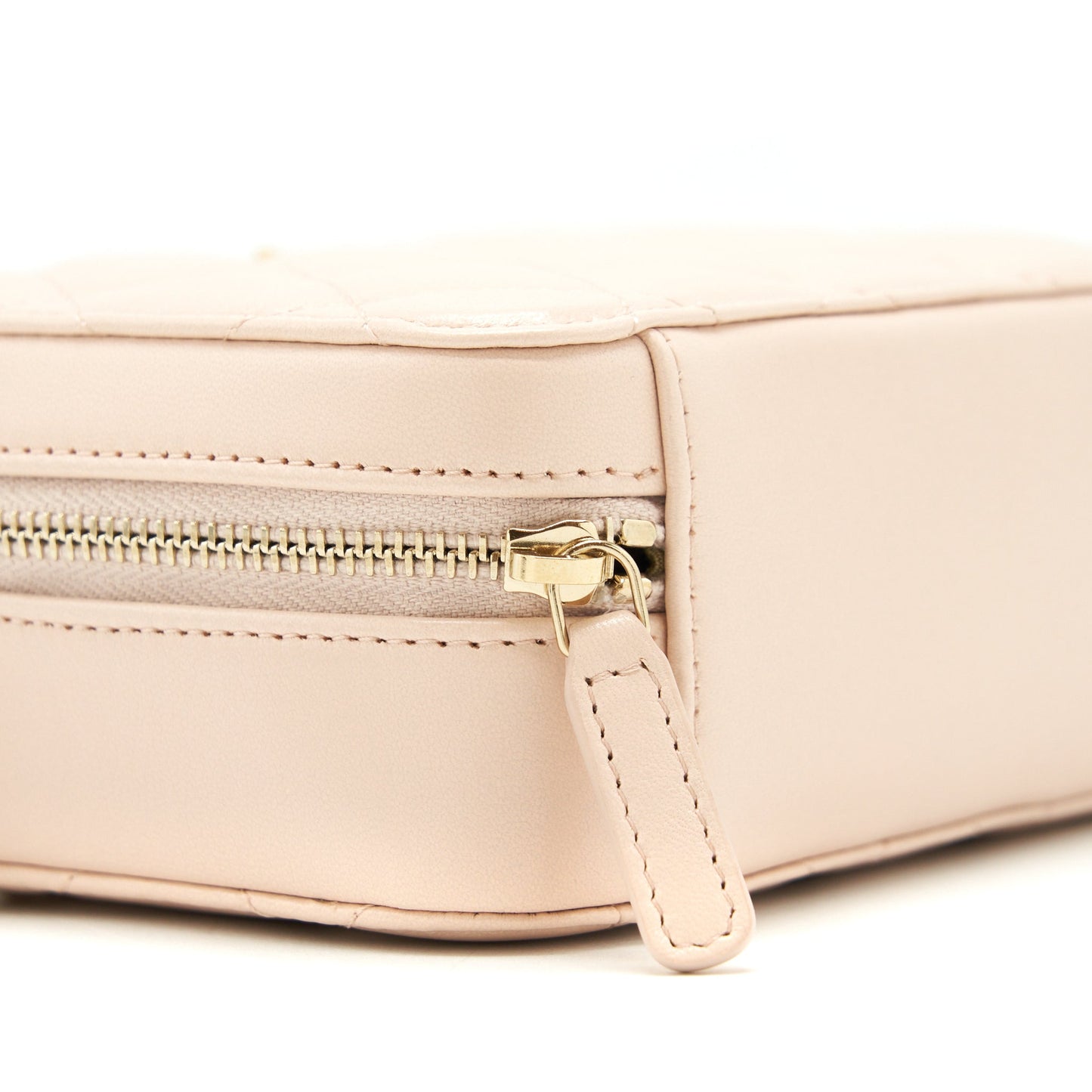 Chanel Pearl Crush Mini camera case with chain Lambskin light beige