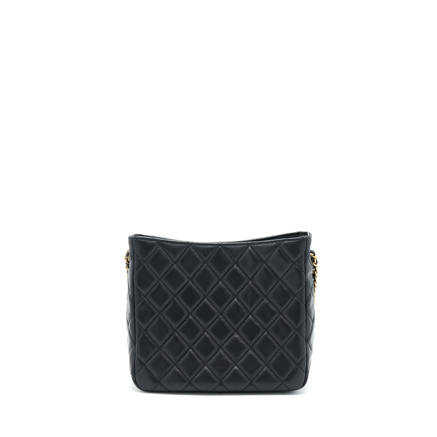 Chanel 22B Pearl Crush Hobo Bag Lambskin Black With  (Microchip)