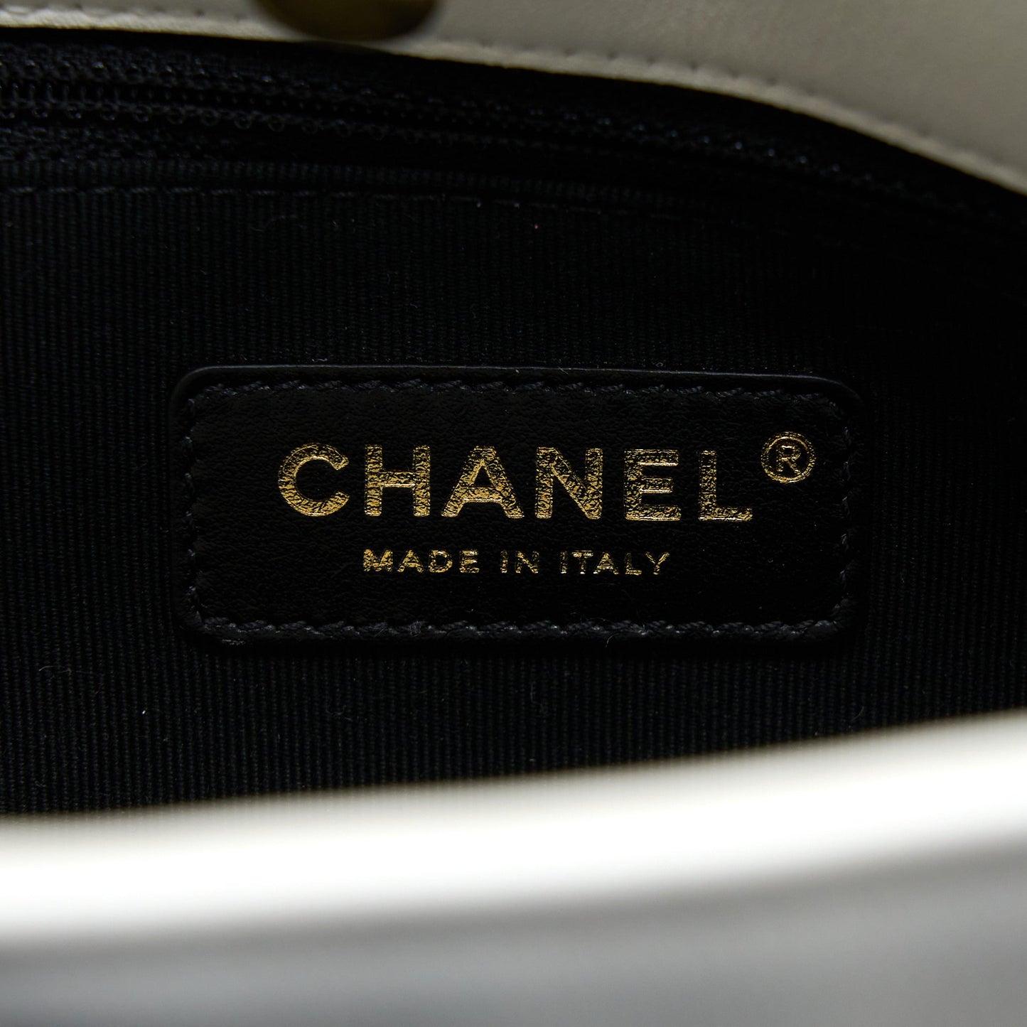 Chanel Tote Bag Quilted Calfskin White Brushed
