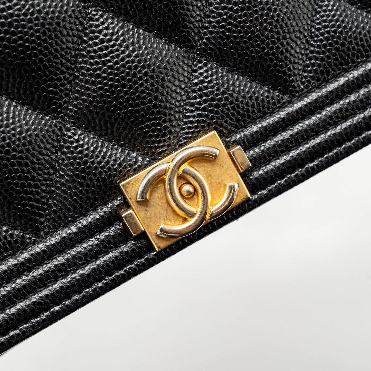 Chanel Boy Wallet on Chain Caviar BLack