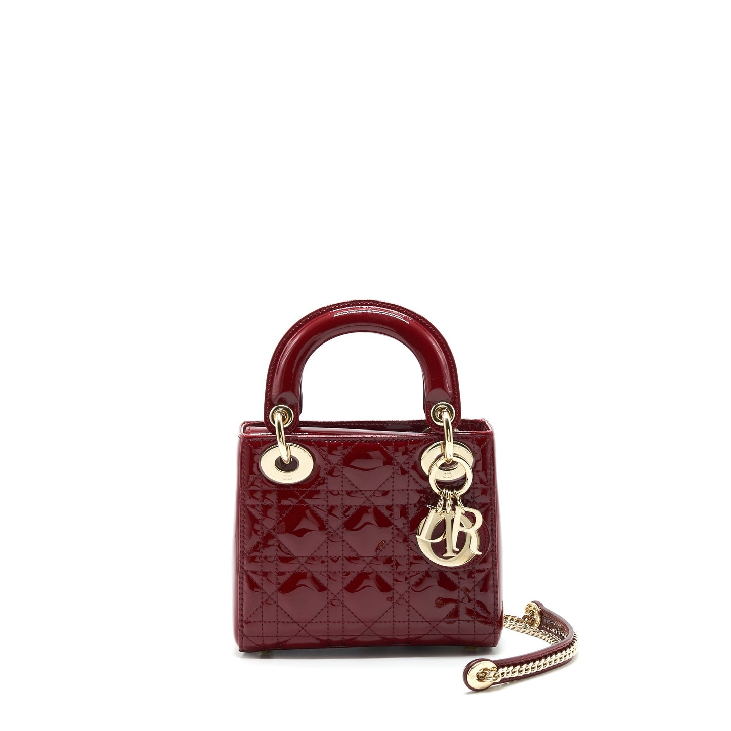 Dior lady Dior mini patent red