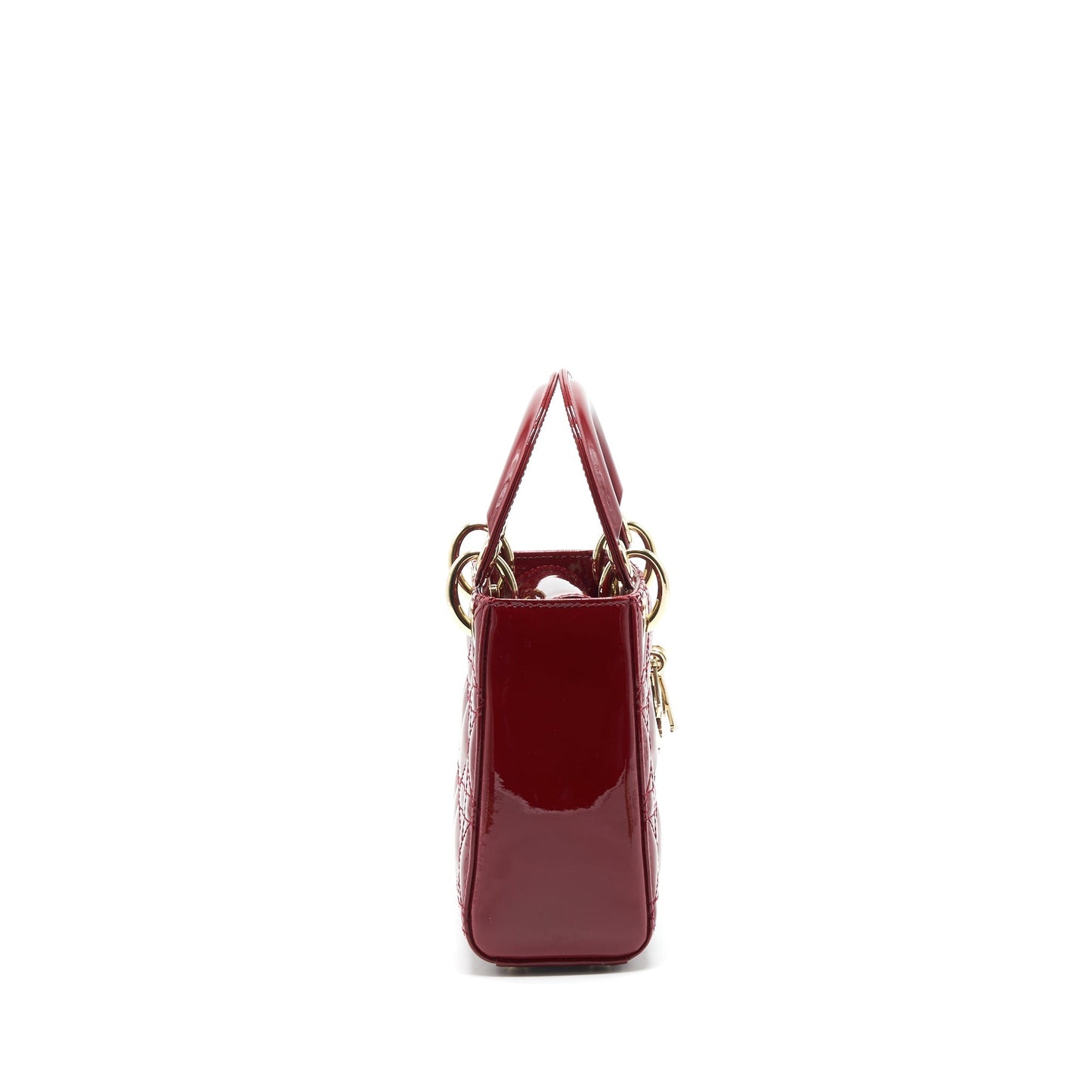 Dior lady Dior mini patent red
