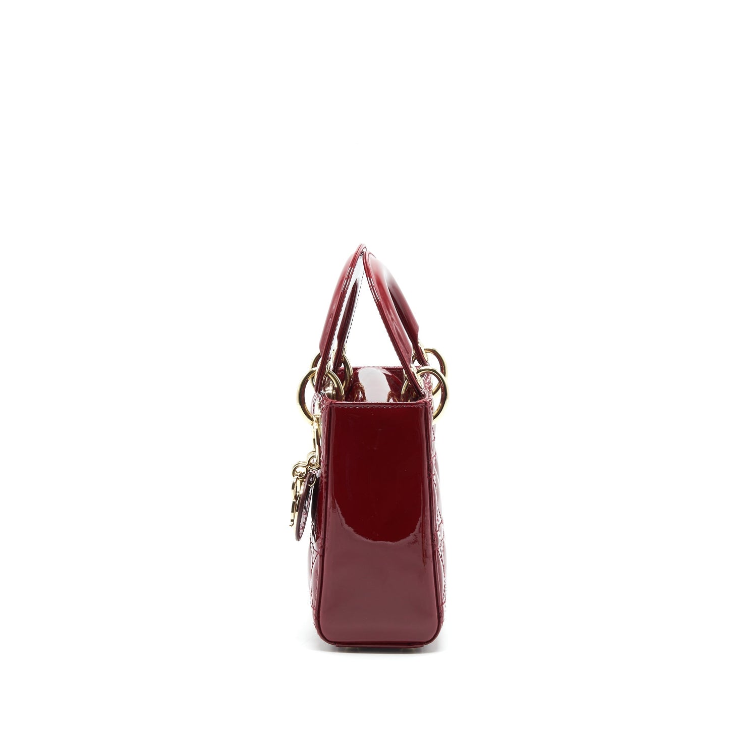 Dior lady Dior mini patent red