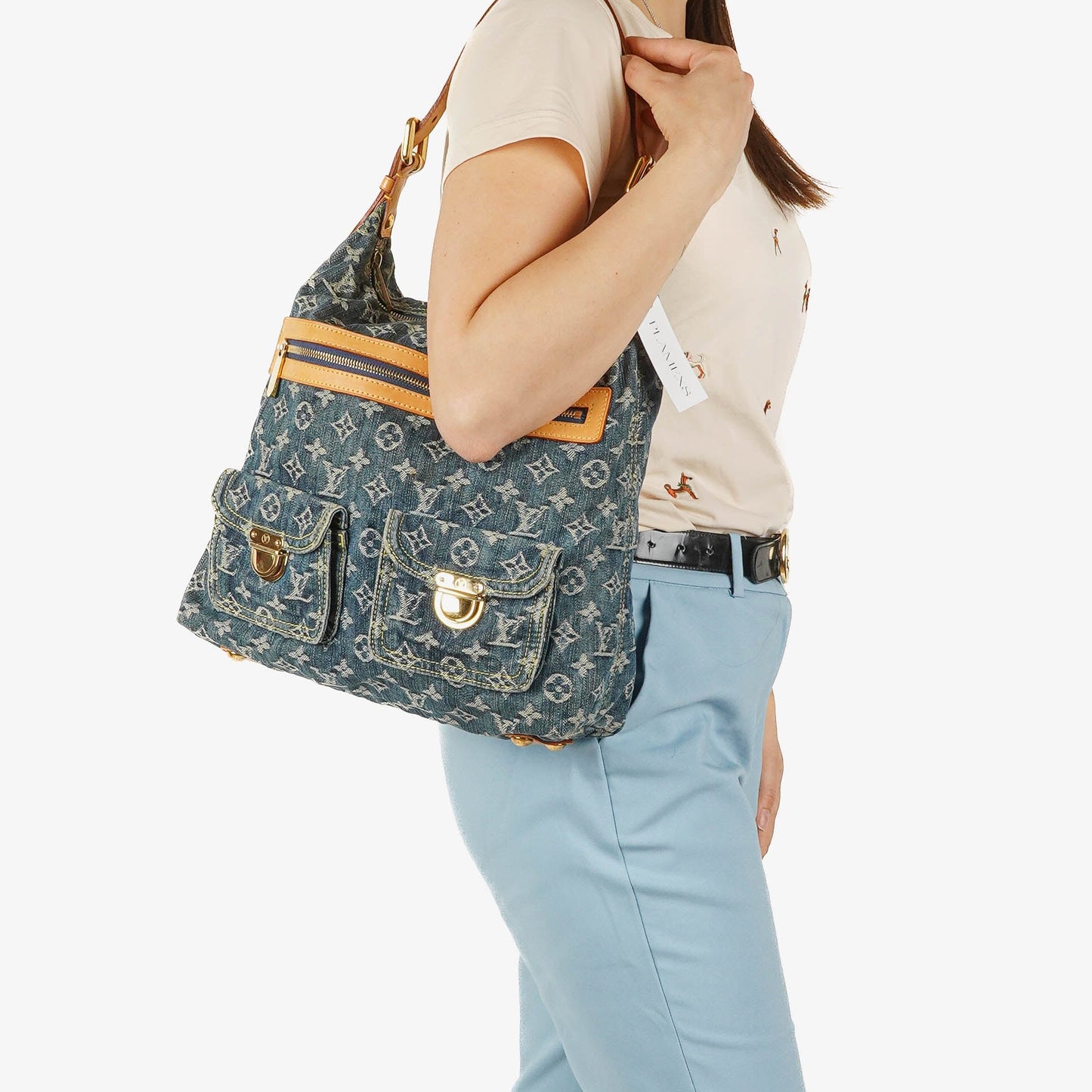 Louis Vuitton Baggy PM Monogram Denim Shoulder Bag