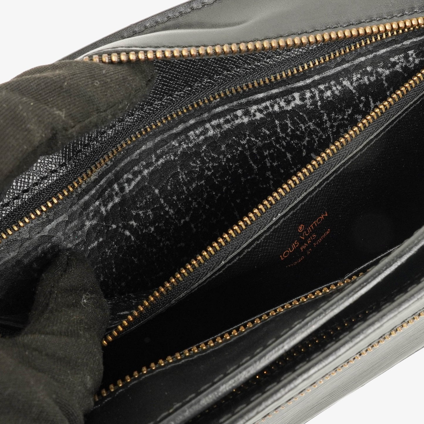 Louis Vuitton Enghien Black EPI Leather Shoulder Bag
