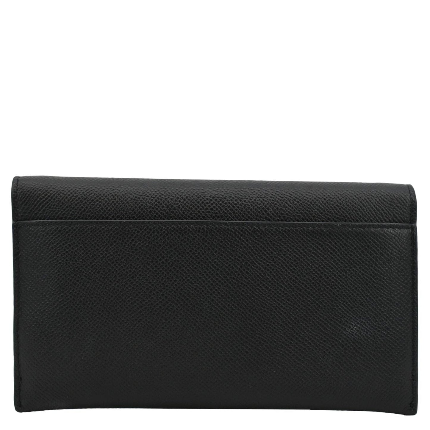 CHRISTIAN DIOR Long Saddle Leather Crossbody Chain Wallet Black