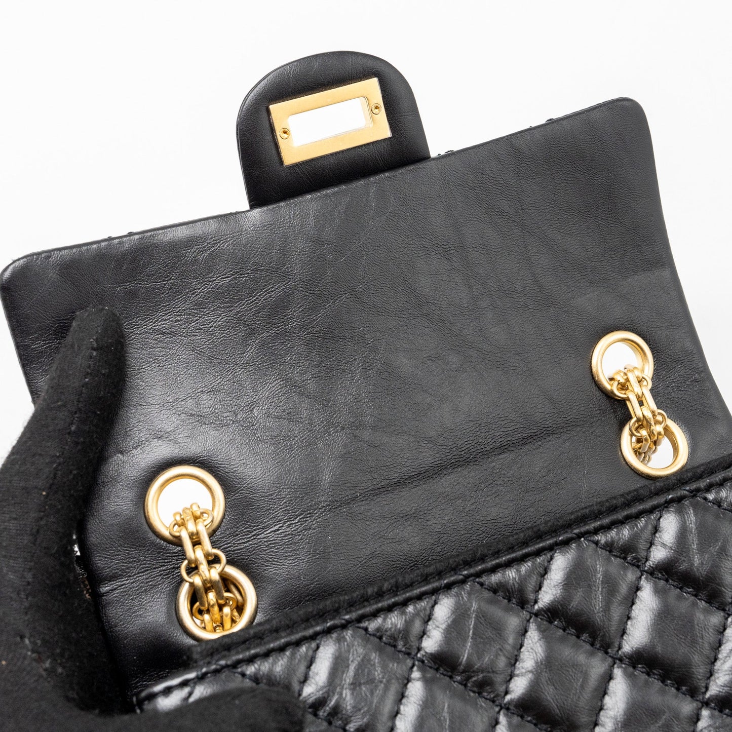 Chanel Mini 2.55 Reissue Aged Calfskin Black  (Microchip)