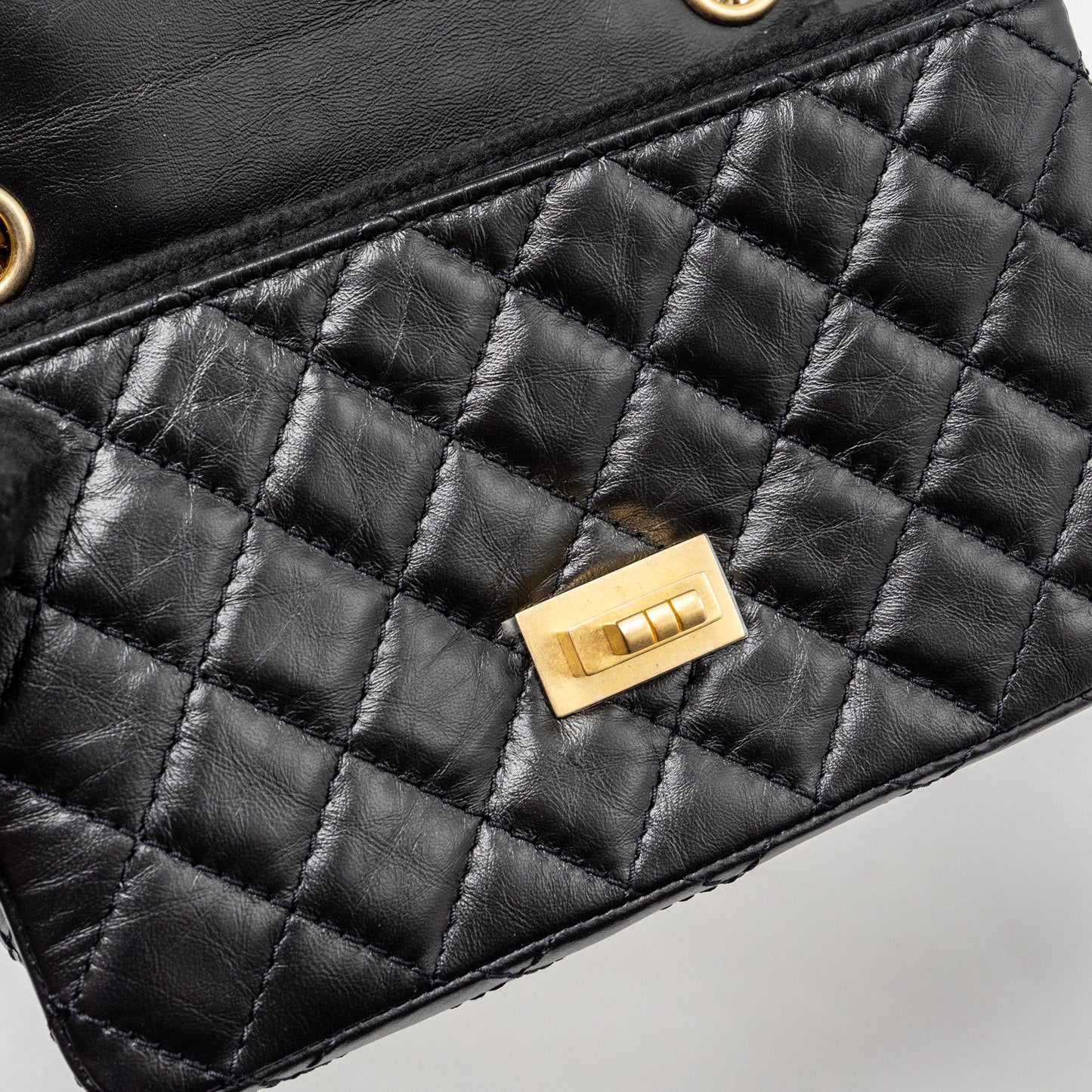Chanel Mini 2.55 Reissue Aged Calfskin Black  (Microchip)