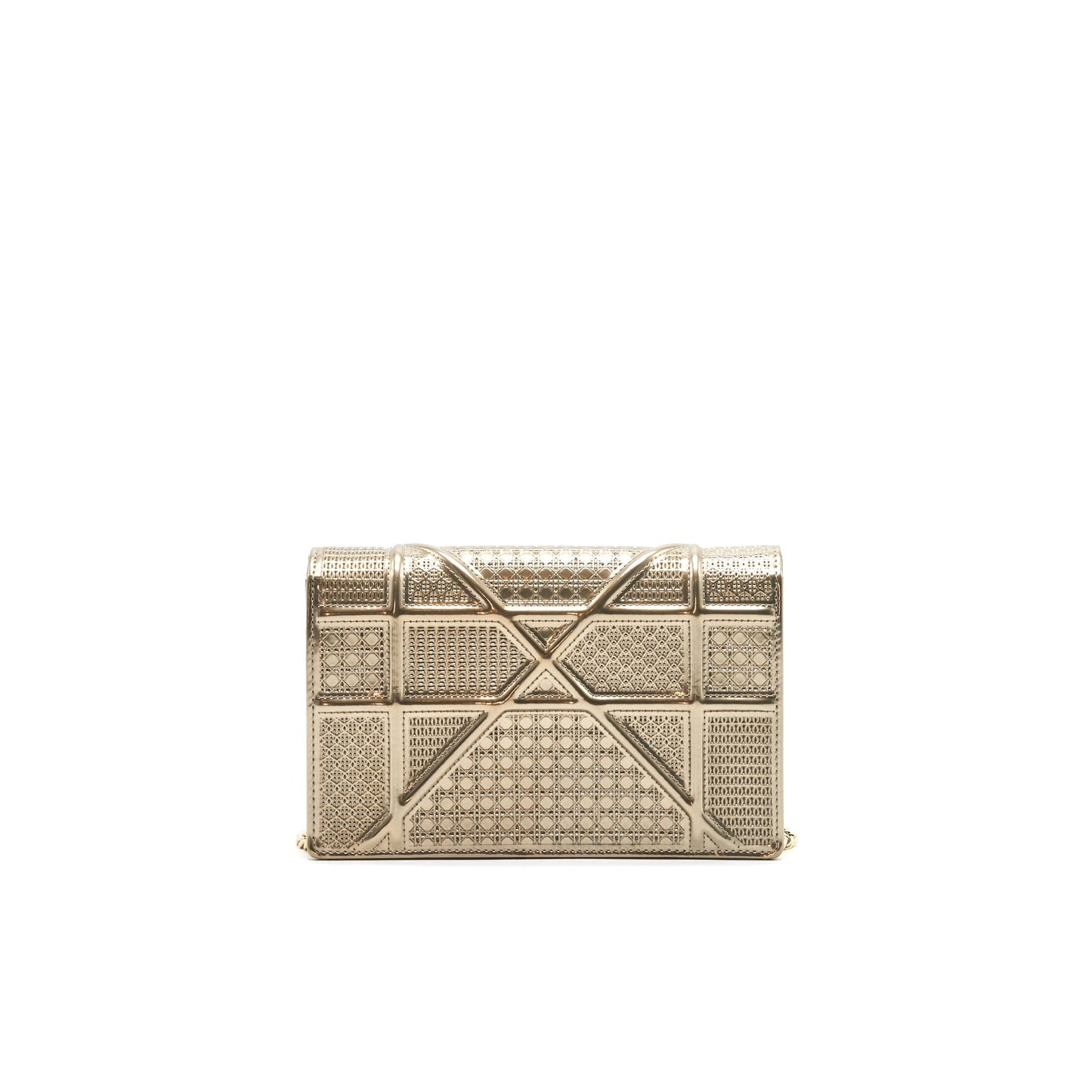 Dior Diorama Wallet on Chain metallic Gold with