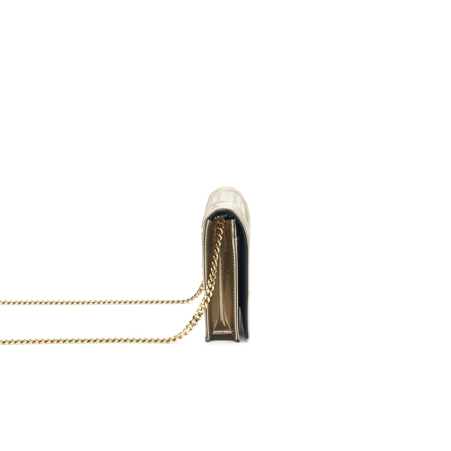 Dior Diorama Wallet on Chain metallic Gold with