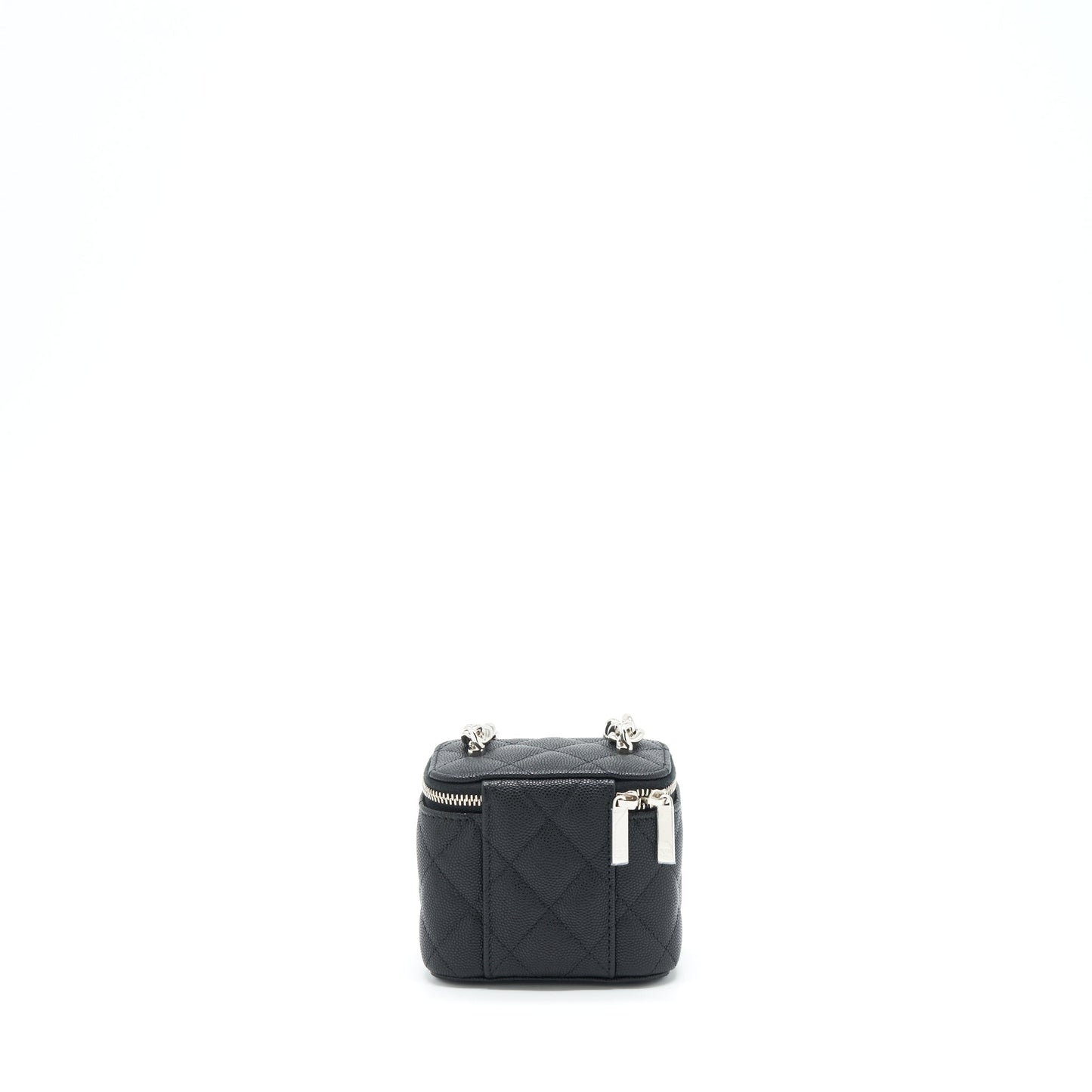 Chanel 22S mini vanity with giant chain caviar black with