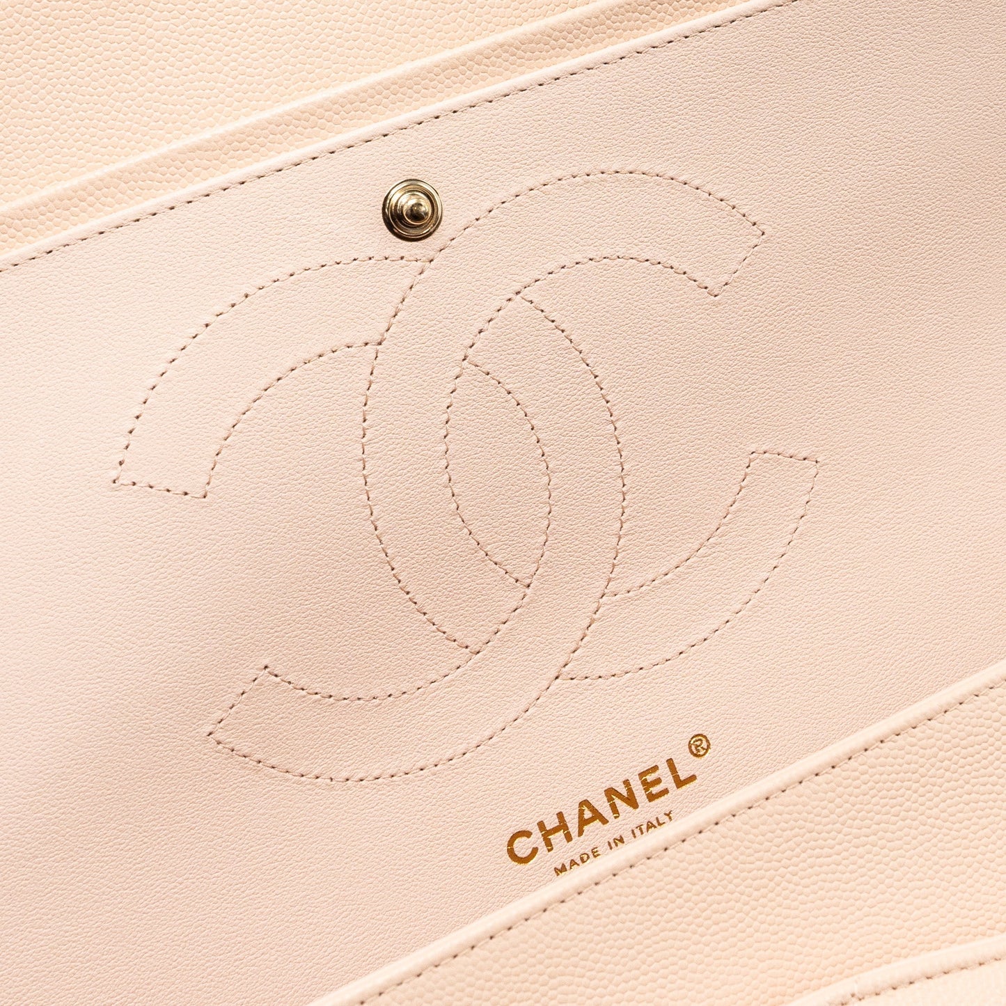 Chanel Jumbo Classic Double Flap Bag Caviar Beige L (Microchip)