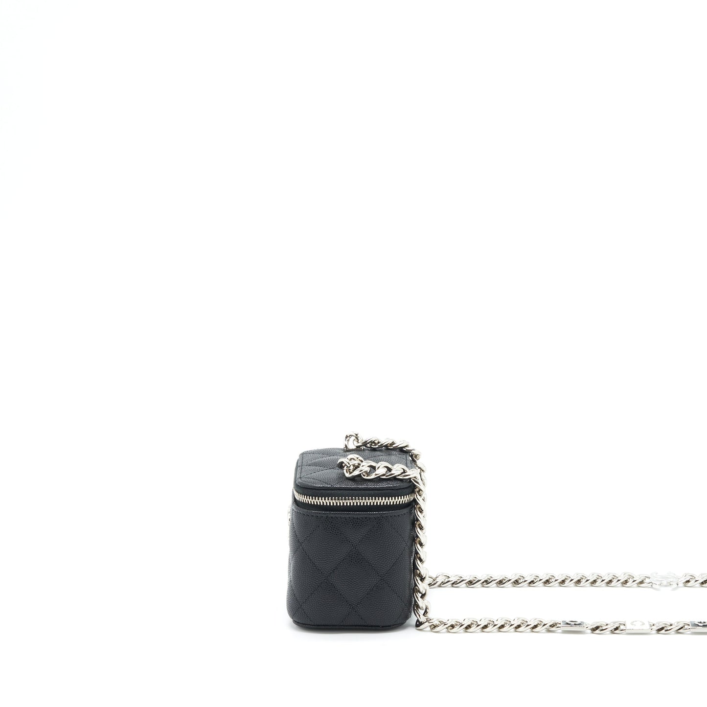 Chanel 22S mini vanity with giant chain caviar black with