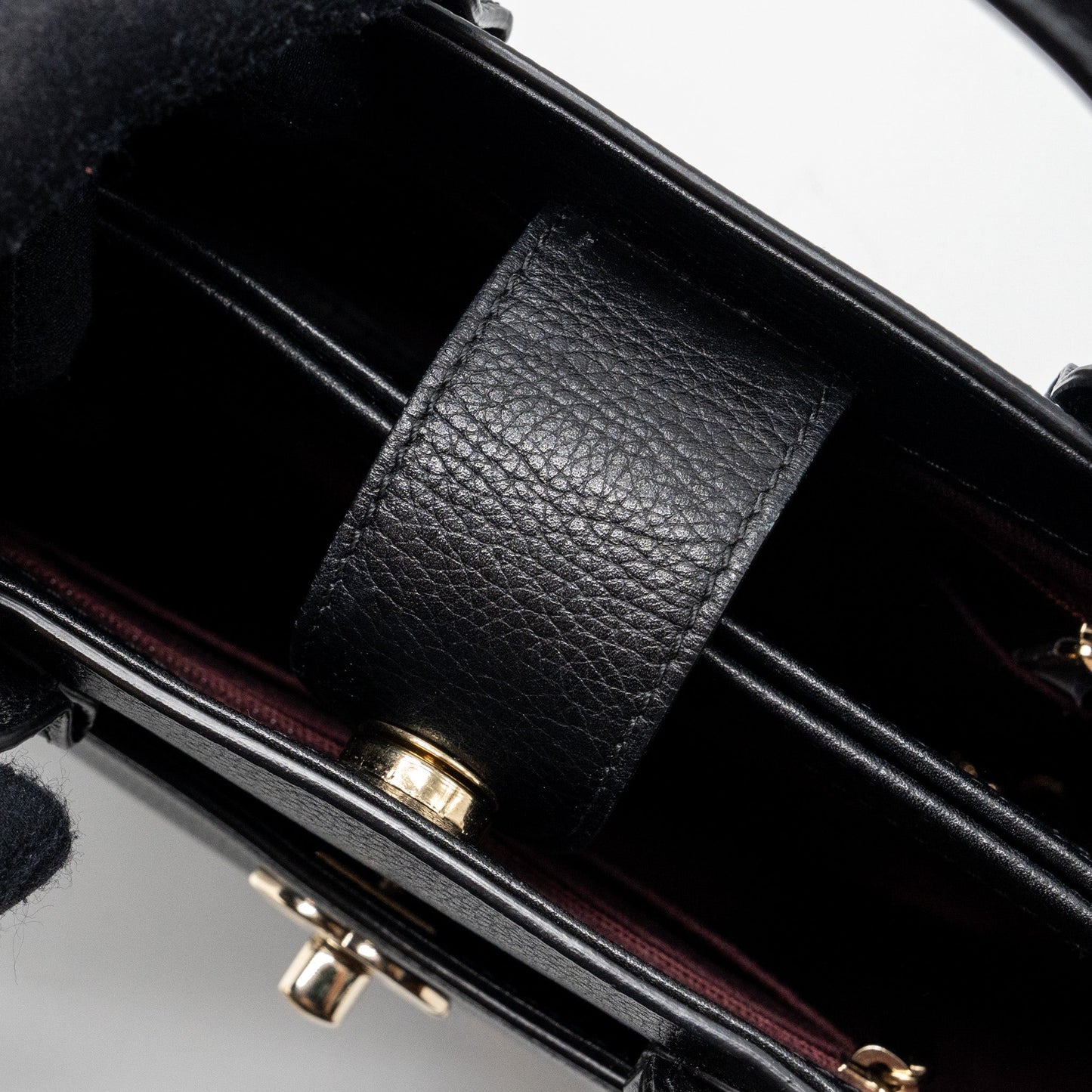 Chanel top handle small tote bag grained calfskin black L