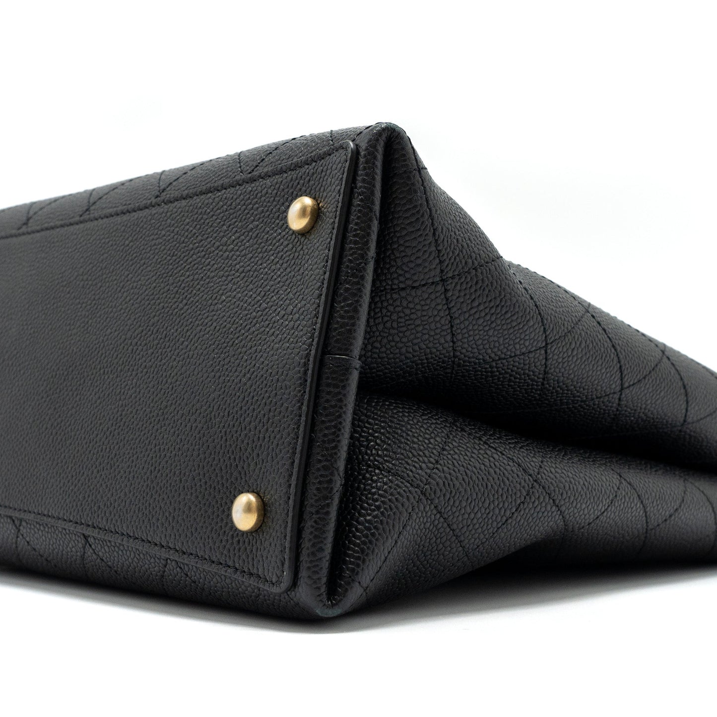 Chanel Chains Tote Bag Caviar Black Brushed