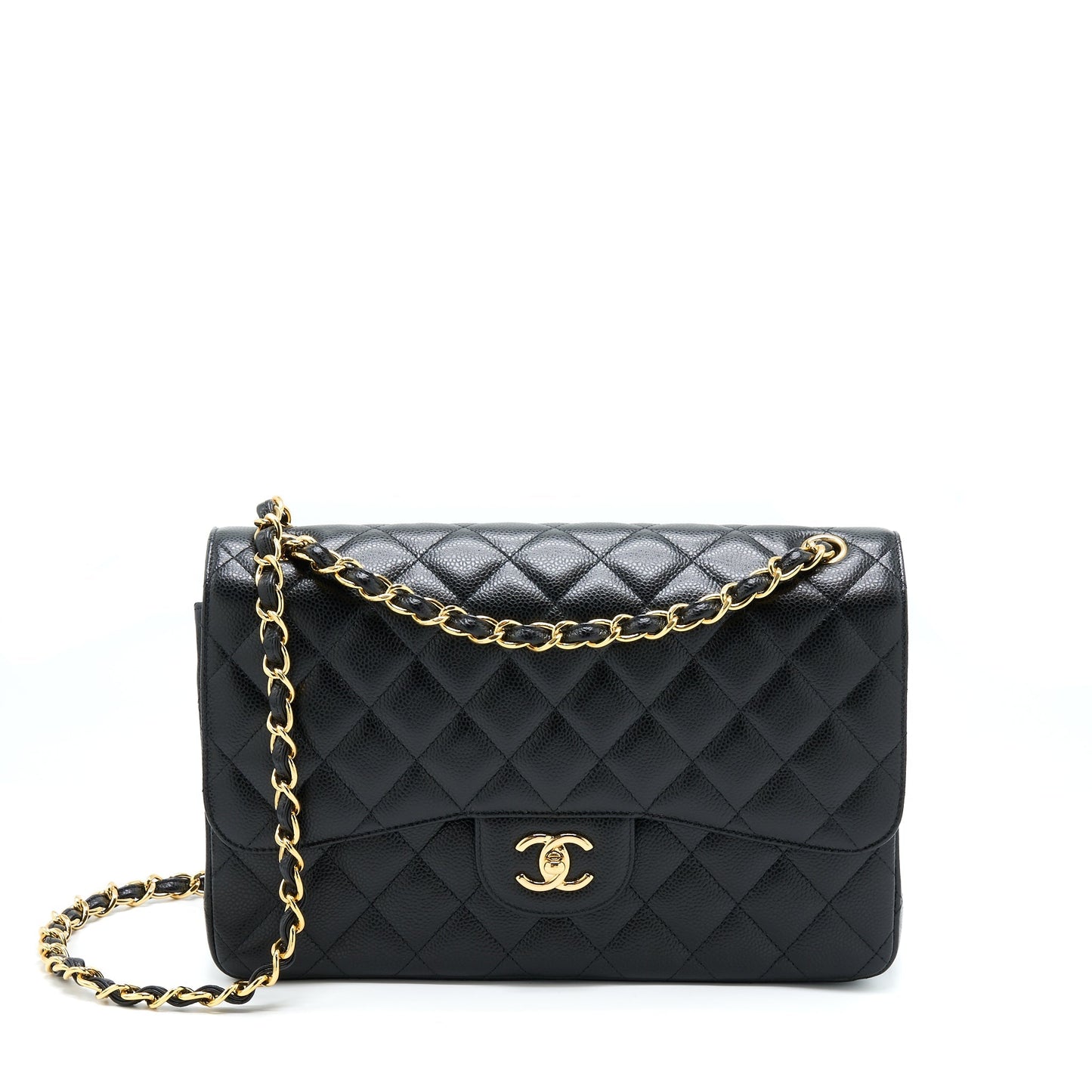 Chanel Classic Jumbo Flap Bag Caviar Black