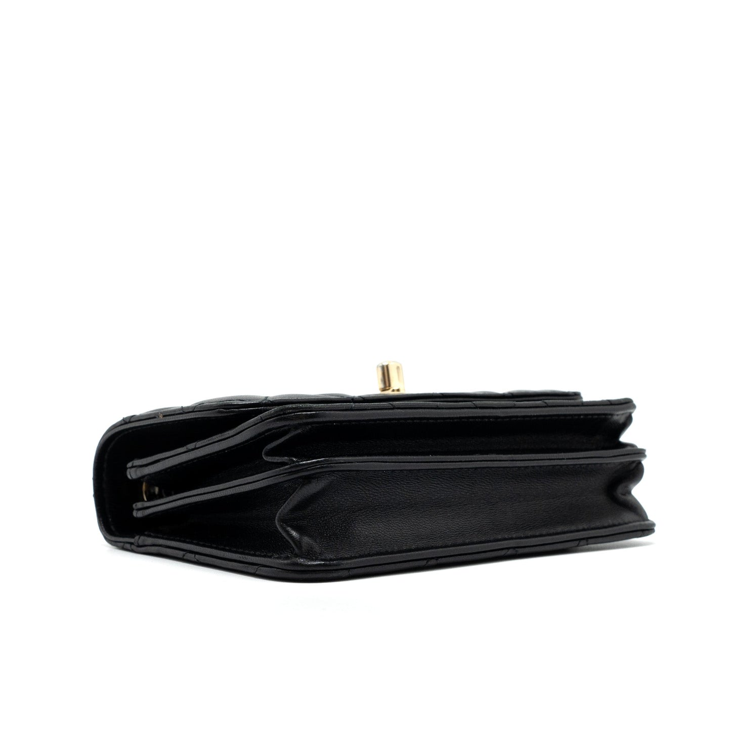 Chanel Mini Trendy CC Wallet on Chain Lambskin Black L