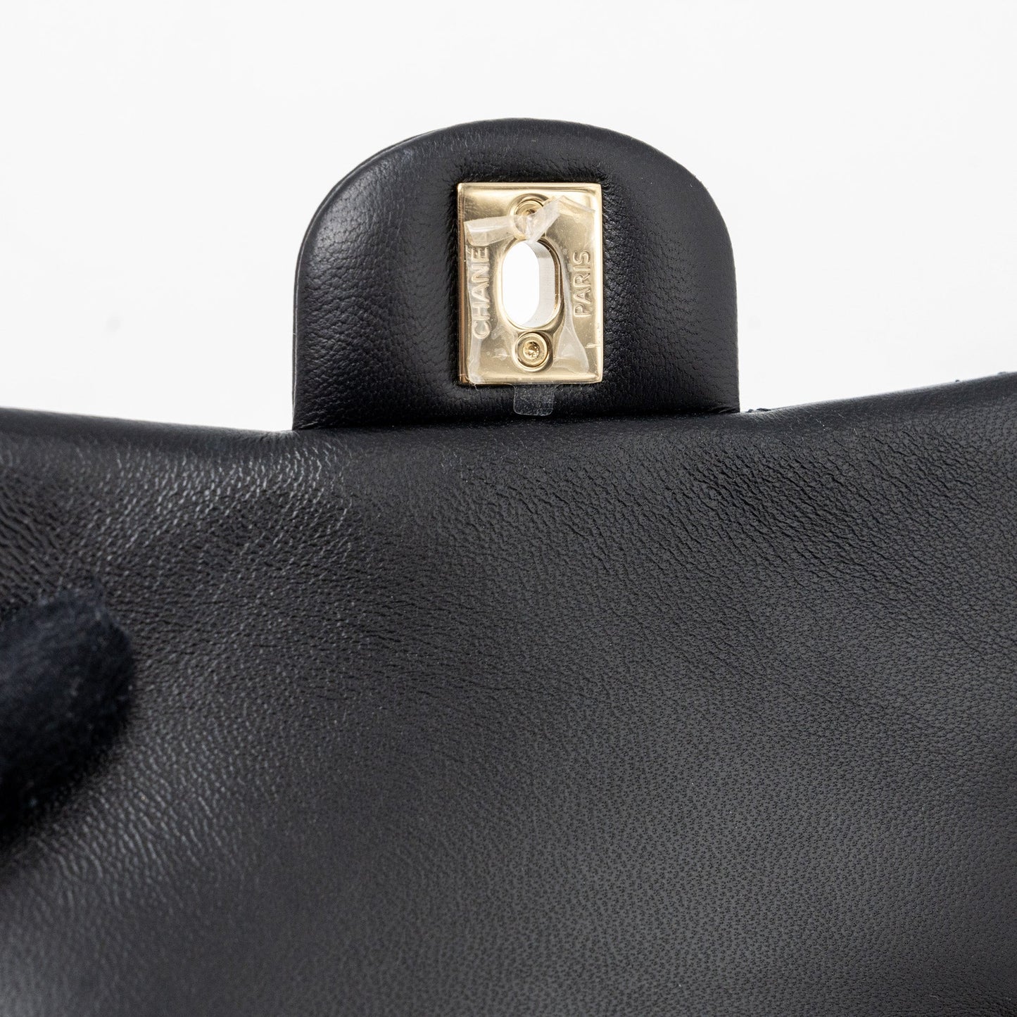 Chanel Classic Mini Square Flap Bag Lambskin Black L (Microchip)