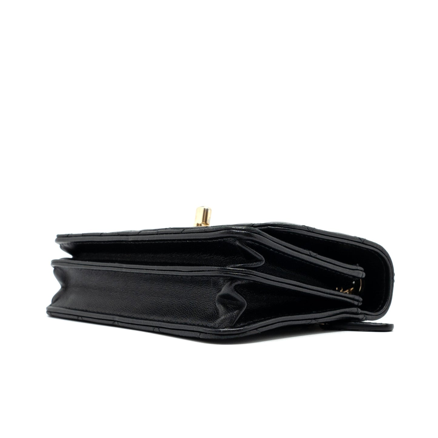 Chanel Mini Trendy CC Wallet on Chain Lambskin Black L