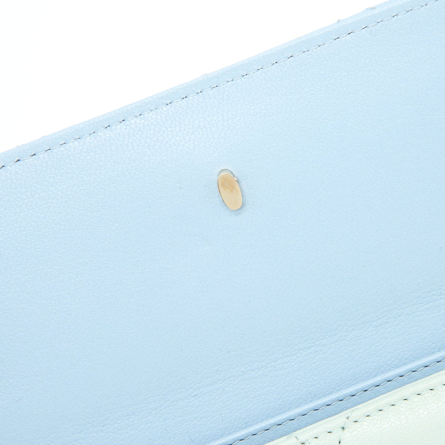Chanel Small Camera Case Tricolour Goatskin Green Blue Pink L
