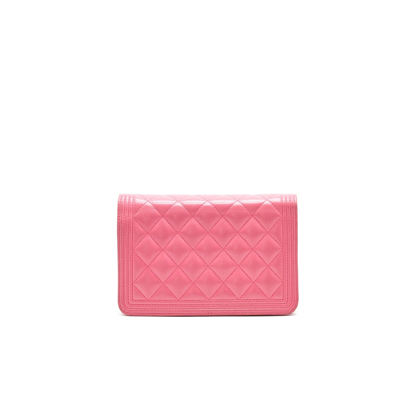 Chanel Boy Wallet on Chain Pink GHW Crossbody