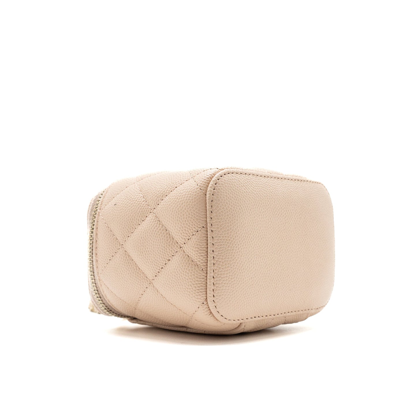 Chanel Mini Vanity Case Caviar Light Beige L