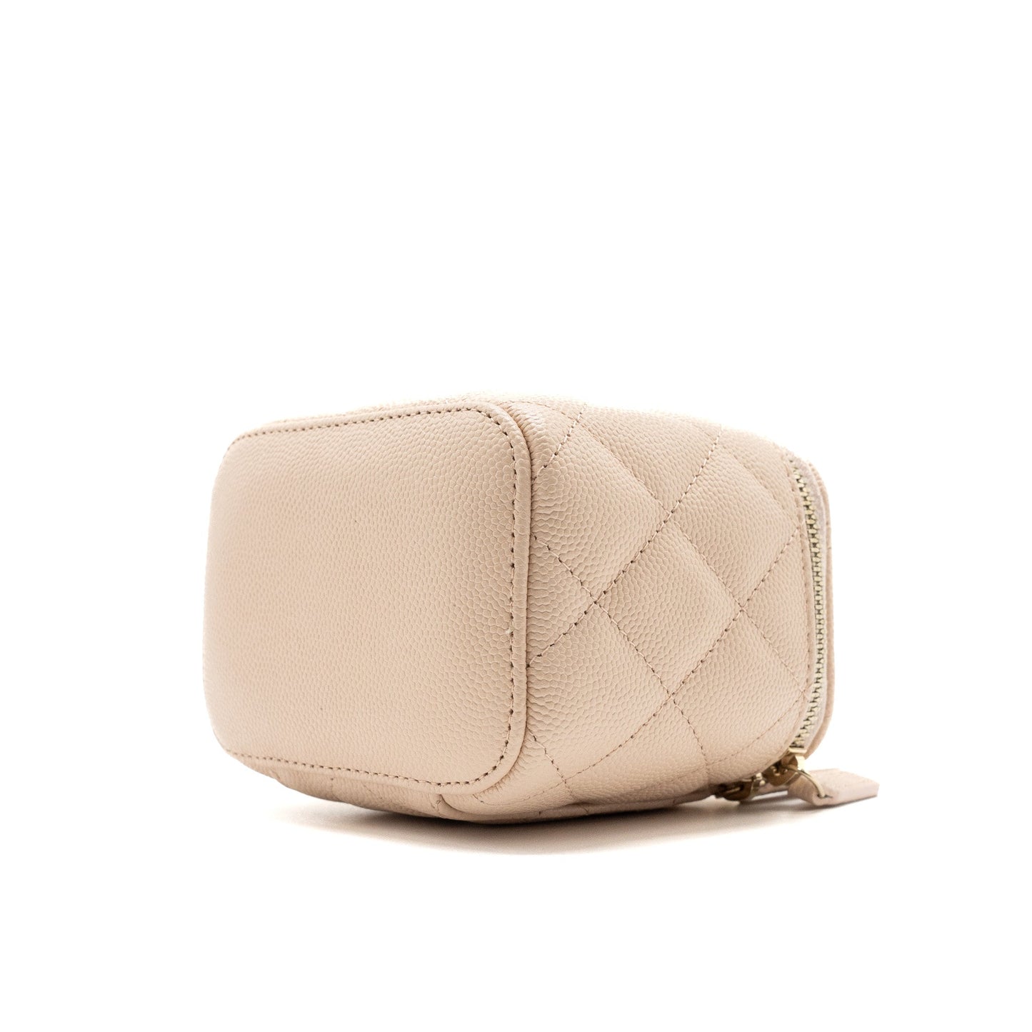 Chanel Mini Vanity Case Caviar Light Beige L