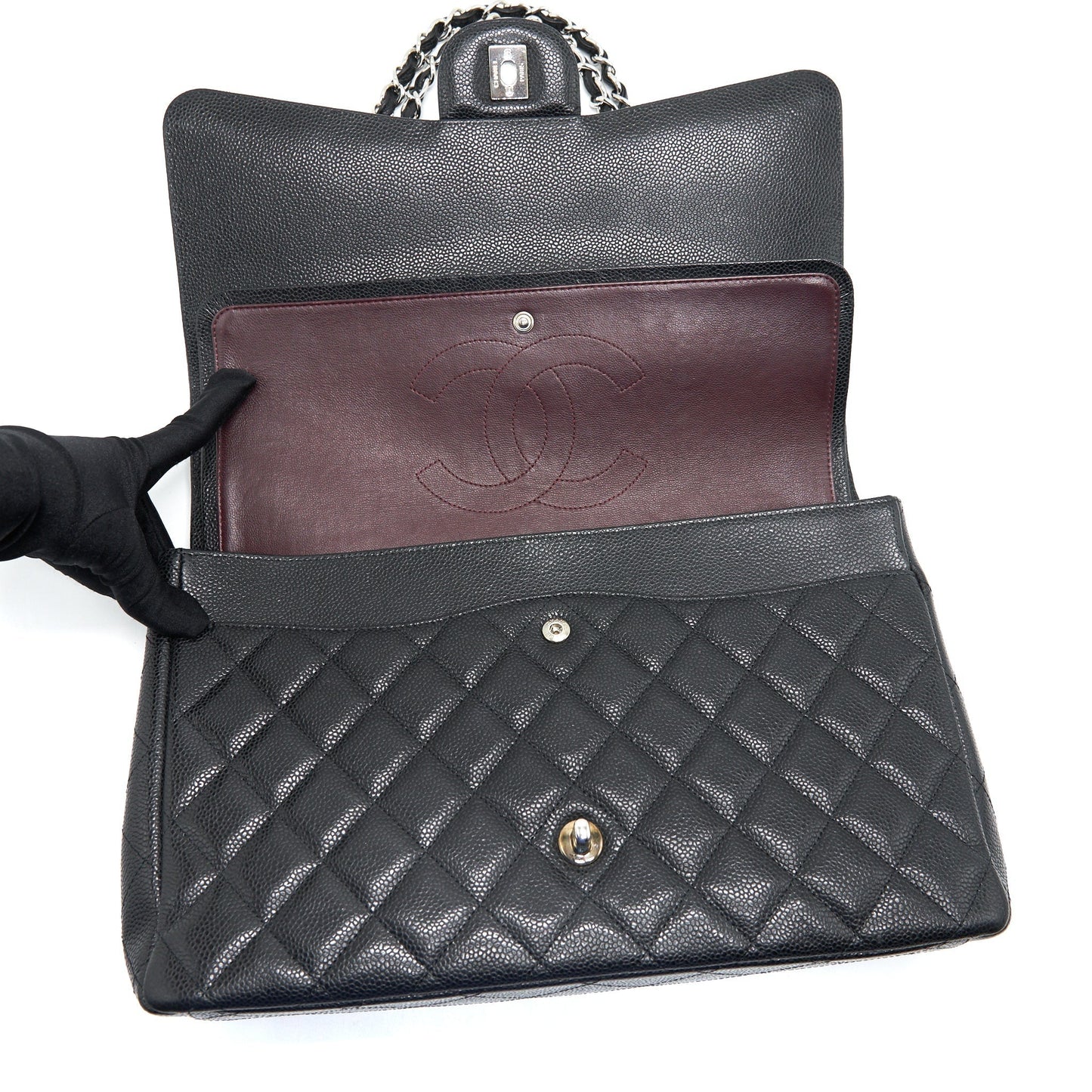 Chanel Maxi Flap Bag Caviar  Black